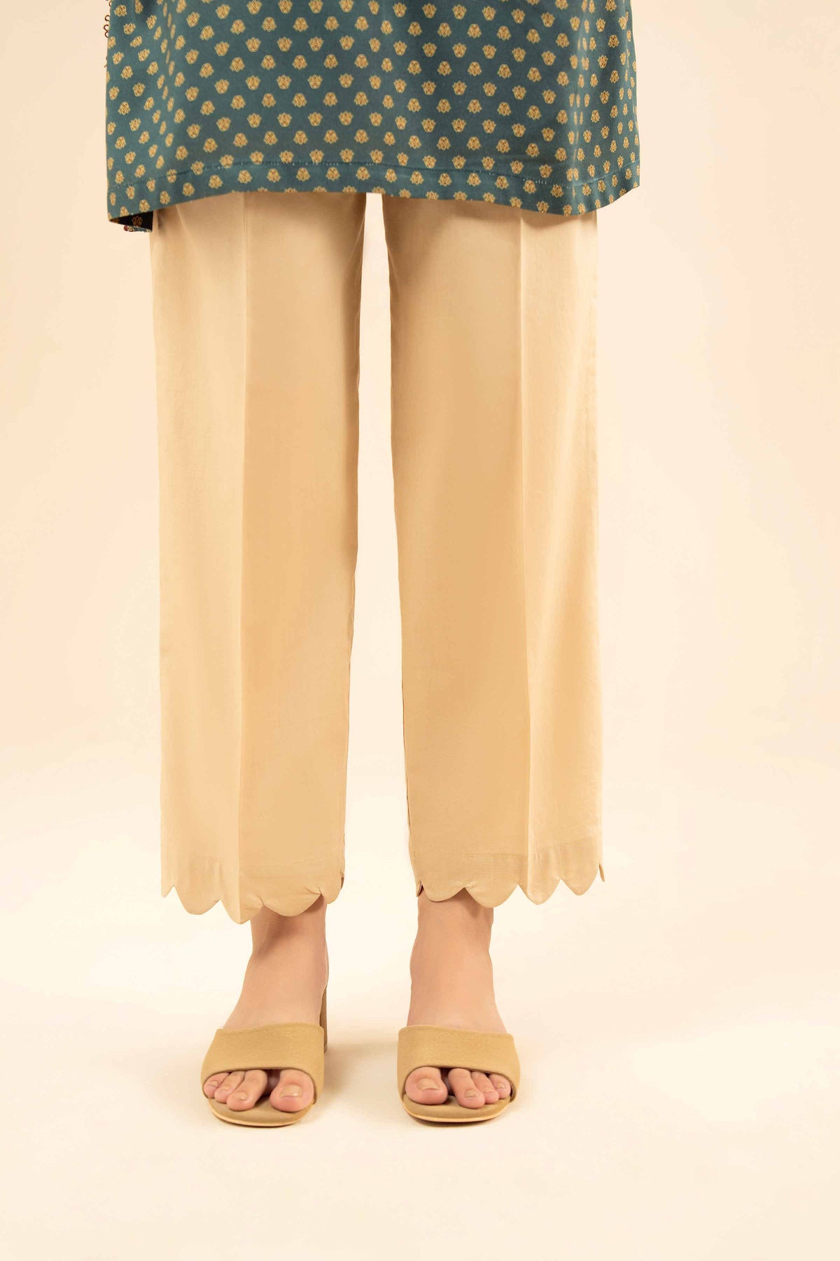 Basic Trousers - PW25-108 Beige Cambric 1PC Solids Nishat Australia