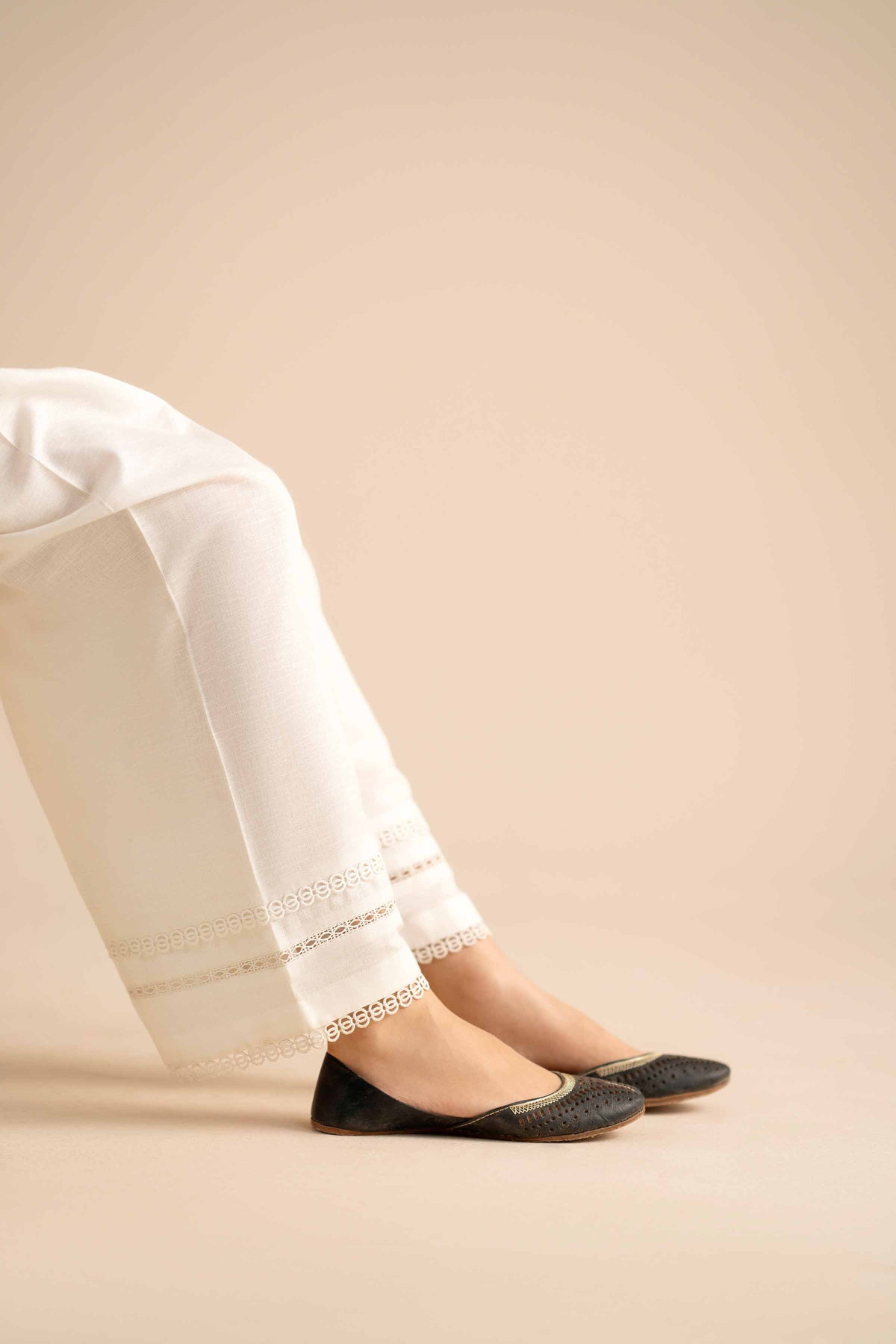 Basic Shalwar - PW25-115 White Cambric 1PC Solids Nishat Australia