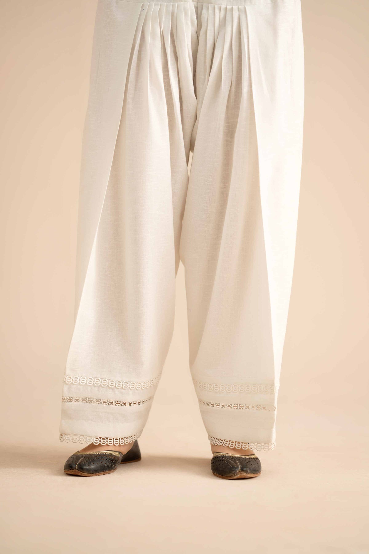 Basic Shalwar - PW25-115 White Cambric 1PC Solids Nishat Australia