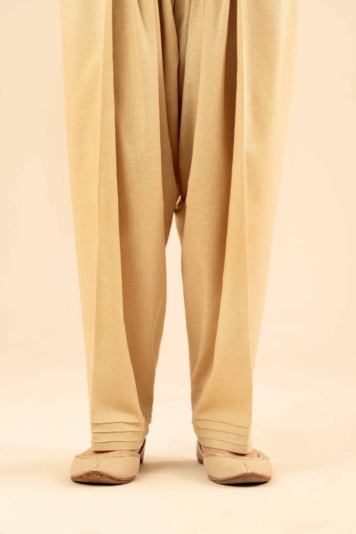 Basic Shalwar - PW25-122 Beige Karandi 1PC Solids Nishat Australia