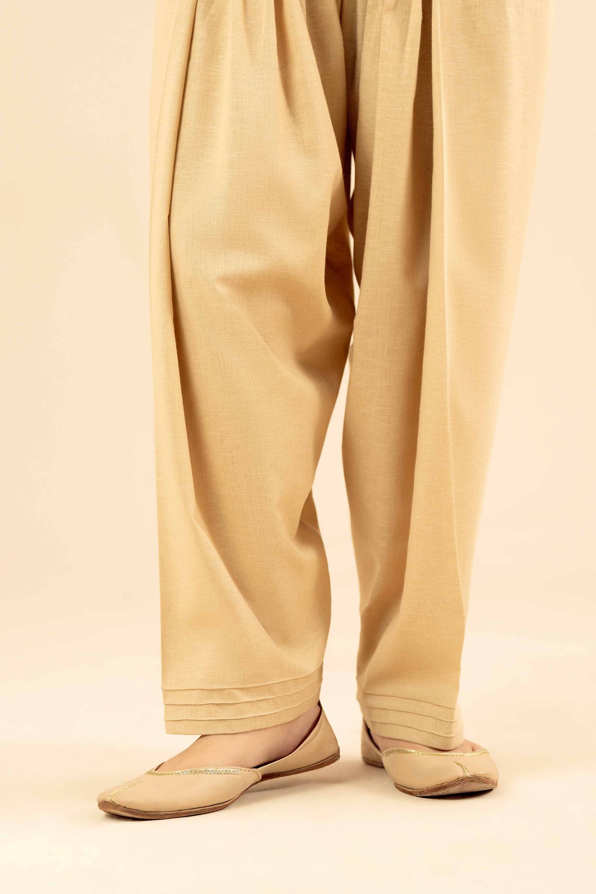 Basic Shalwar - PW25-122 Beige Karandi 1PC Solids Nishat Australia