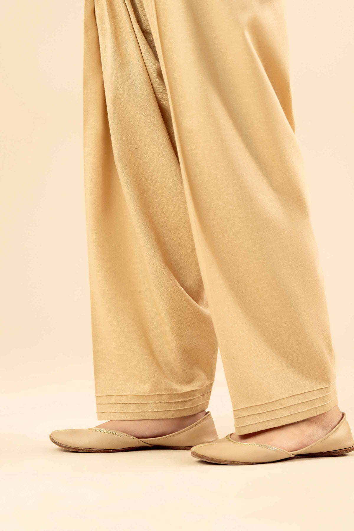Basic Shalwar - PW25-122 Beige Karandi 1PC Solids Nishat Australia