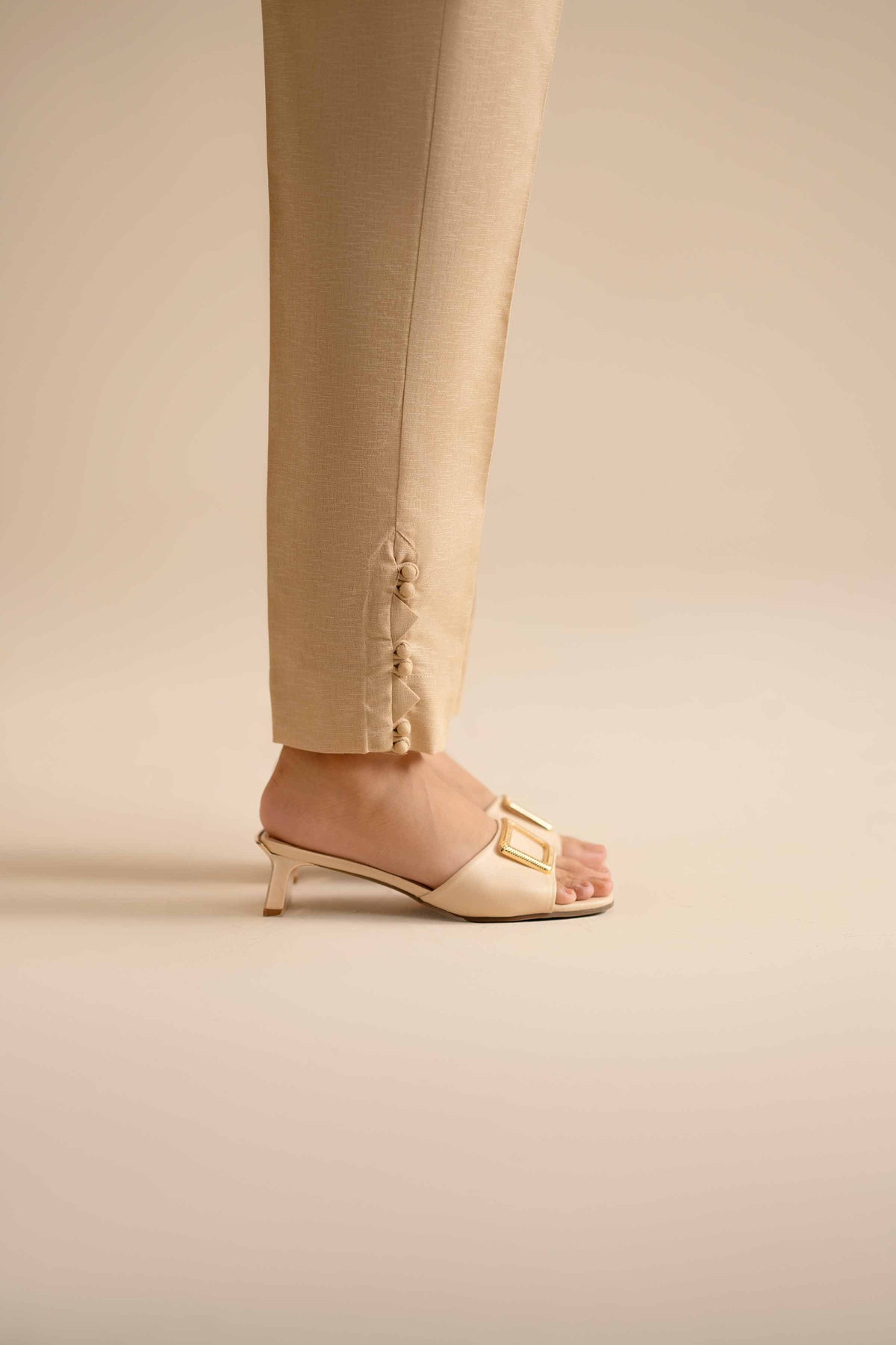 Basic Trousers - PW25-129 Beige Karandi 1PC Solids Nishat Australia