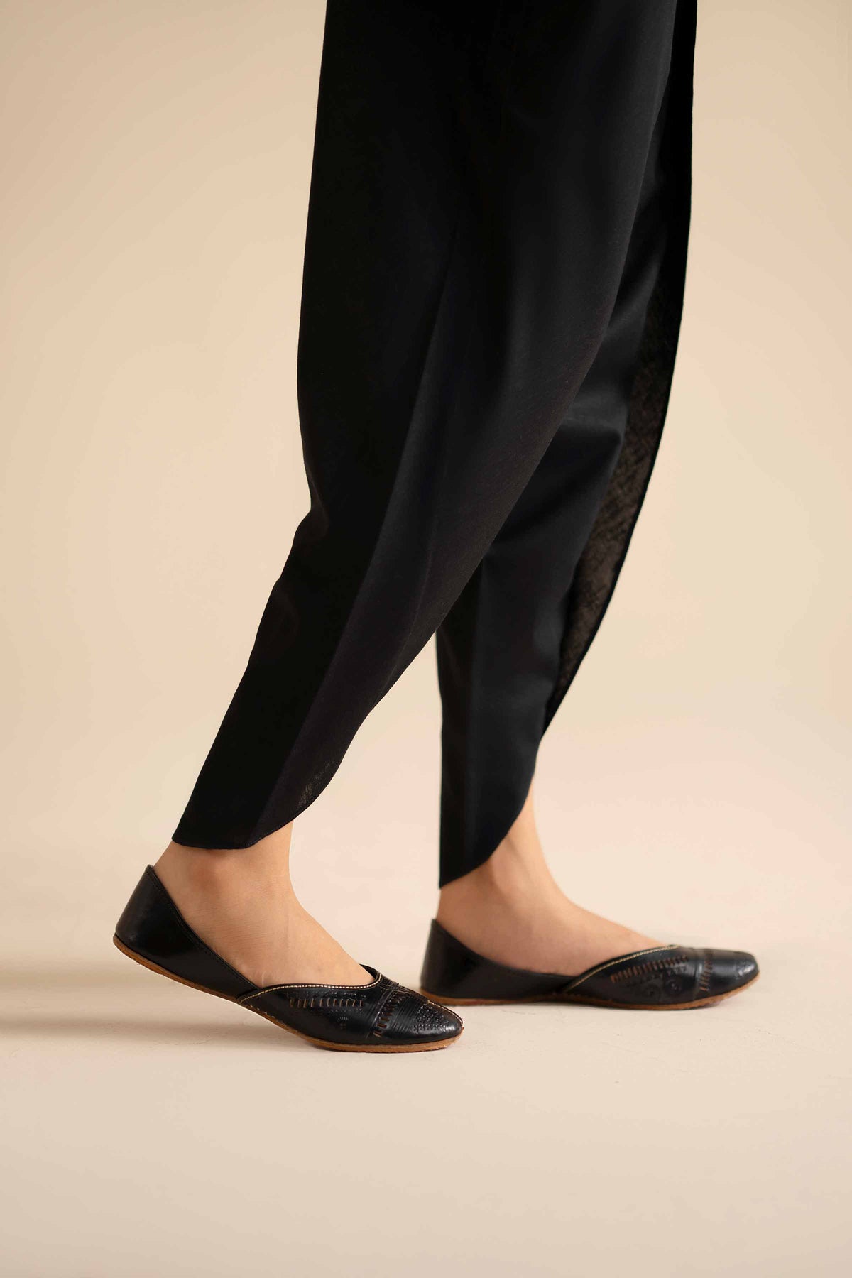 Basic Shalwar - PW25-131 Black Karandi 1PC Solids Nishat Australia