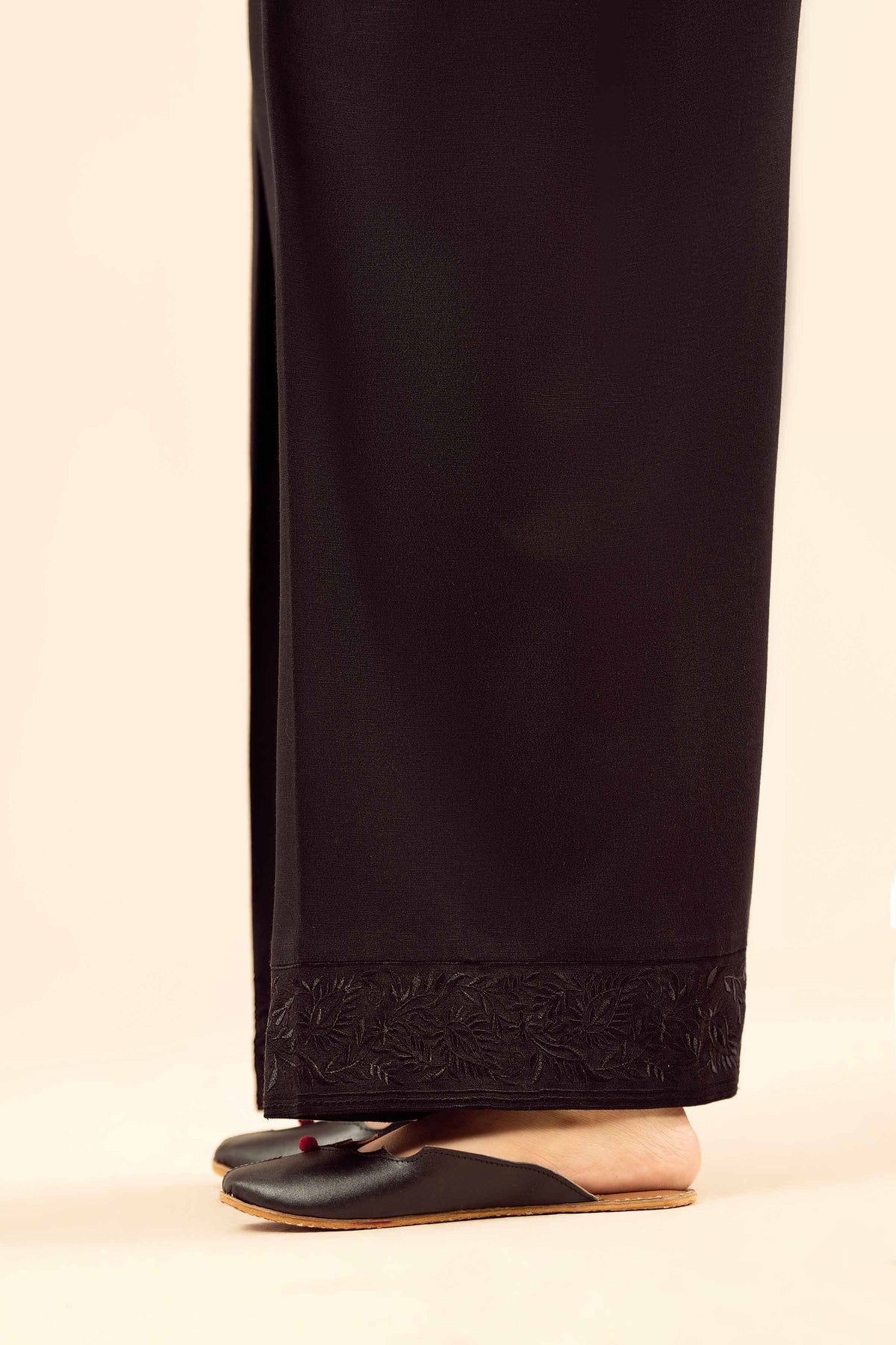Embroidered Shalwar - PW25-132 Black Karandi 1PC Embroidered Nishat Australia
