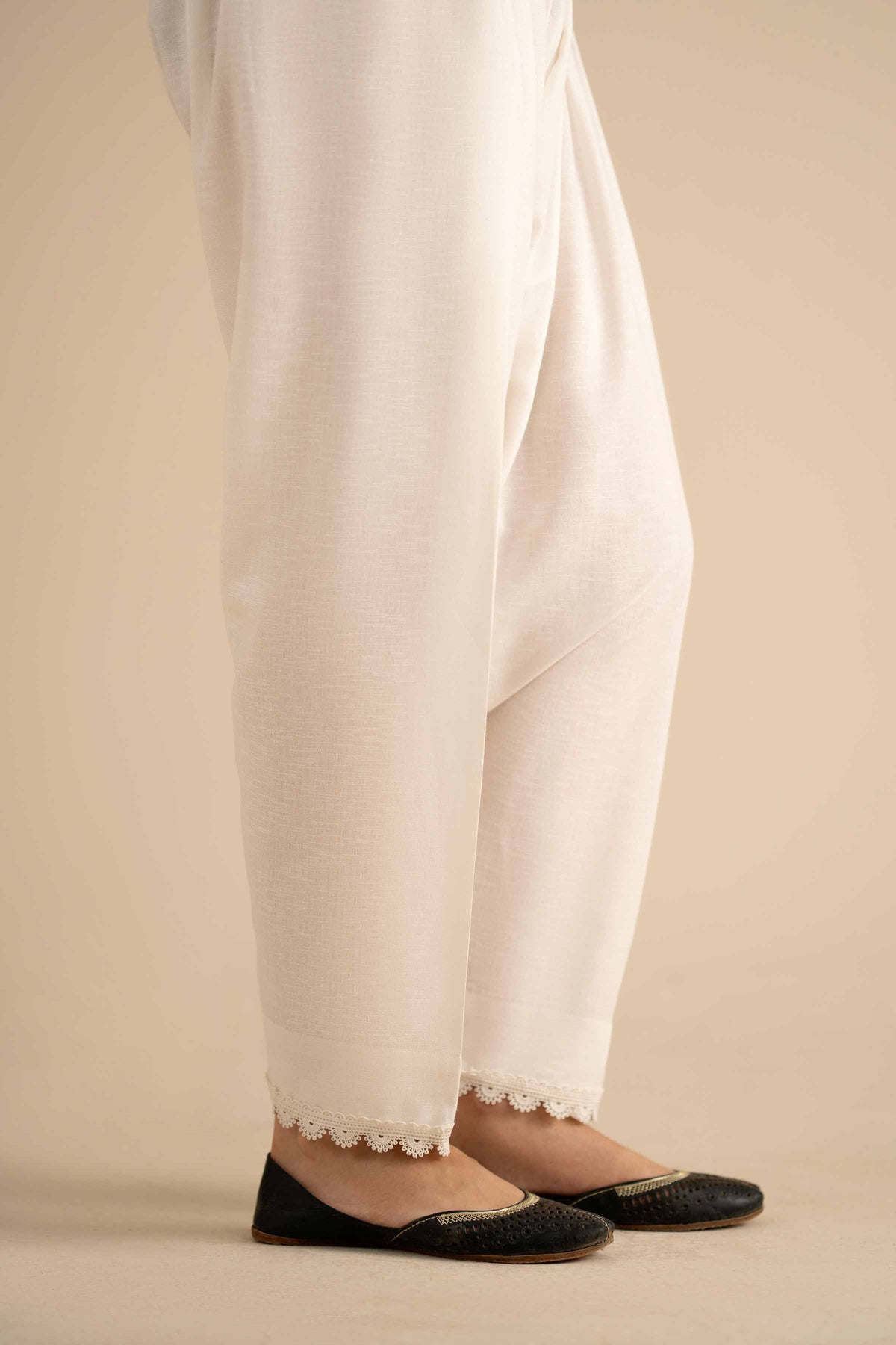 Basic Shalwar - PW25-150 White Karandi 1PC Solids Nishat Australia
