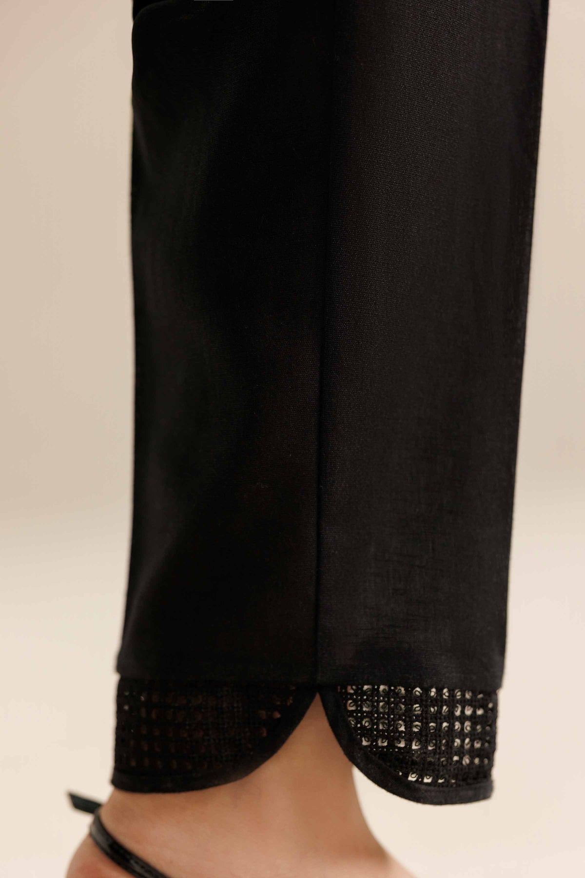 Basic Trousers - PW25-167 Black Cambric 1PC Solids Nishat Australia