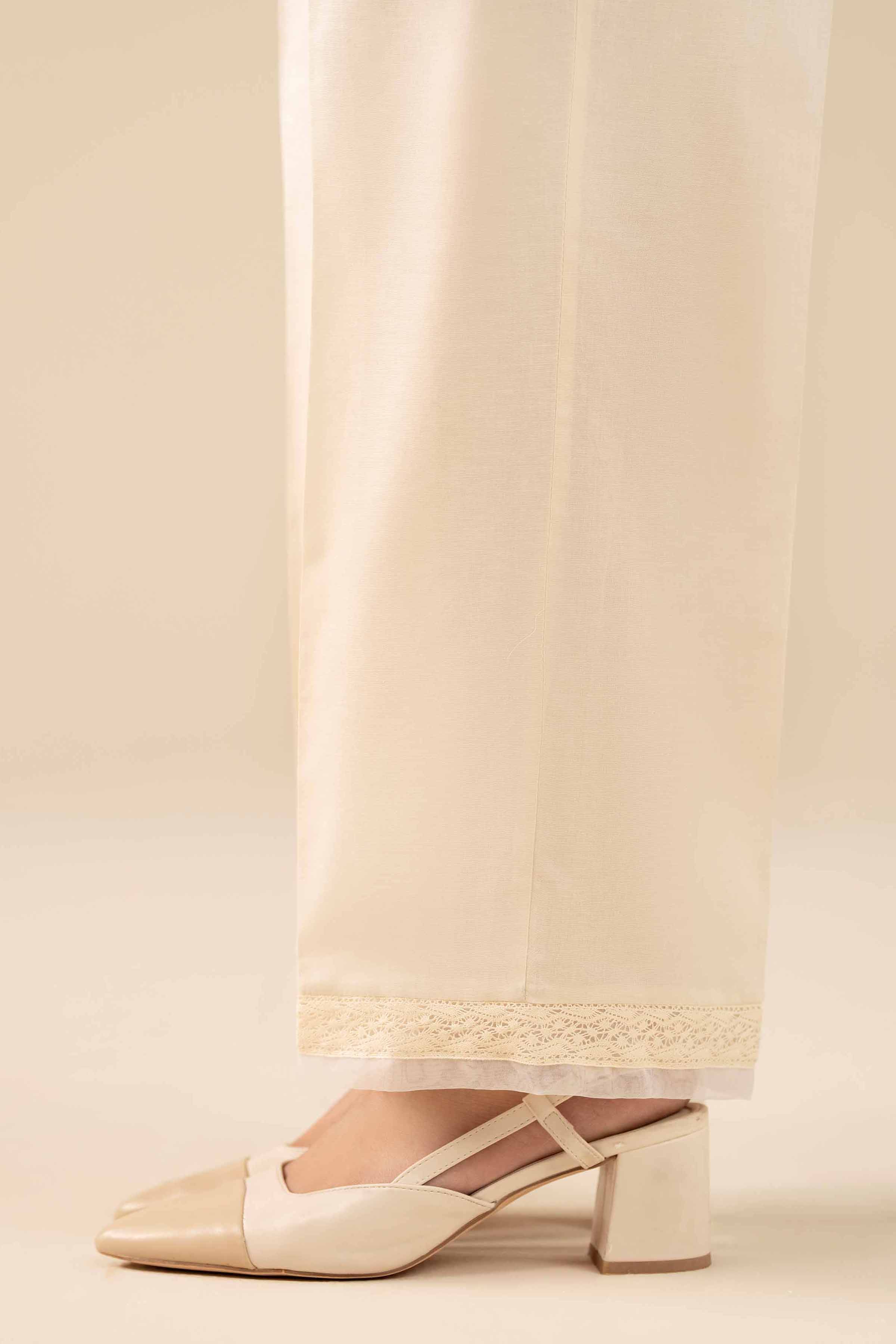 Basic Trousers - PW25-170 READY TO WEAR White Cambric 1PC Solids