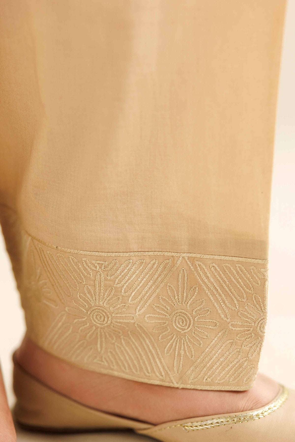 Embroidered Shalwar - PW25-172 Beige Cambric 1PC Embroidered Nishat Australia