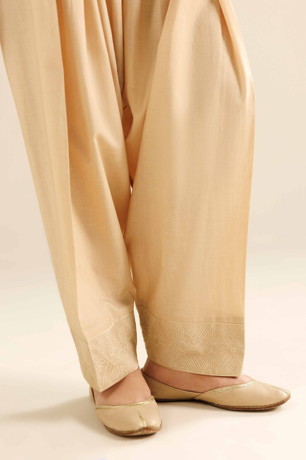 Embroidered Shalwar - PW25-172 Beige Cambric 1PC Embroidered Nishat Australia