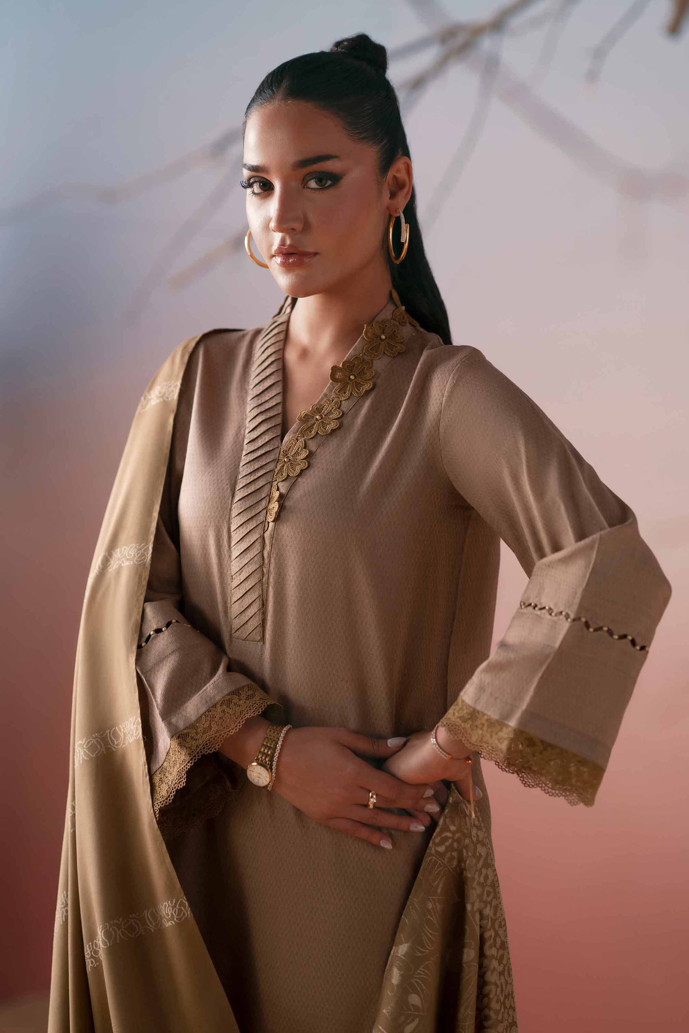 3 Piece - Basic Suit - PW25-195 READY TO WEAR Brown Dobby 3PC Solids