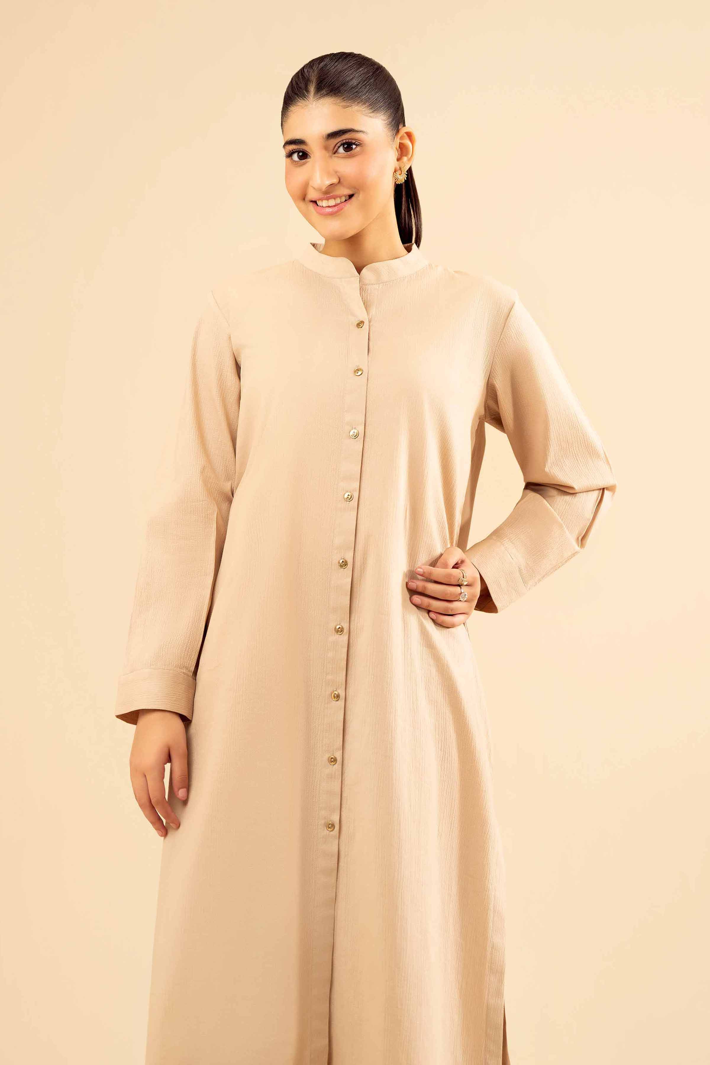 2 Piece - Basic Suit - PW25-203 READY TO WEAR Beige Crush 2PC Solids