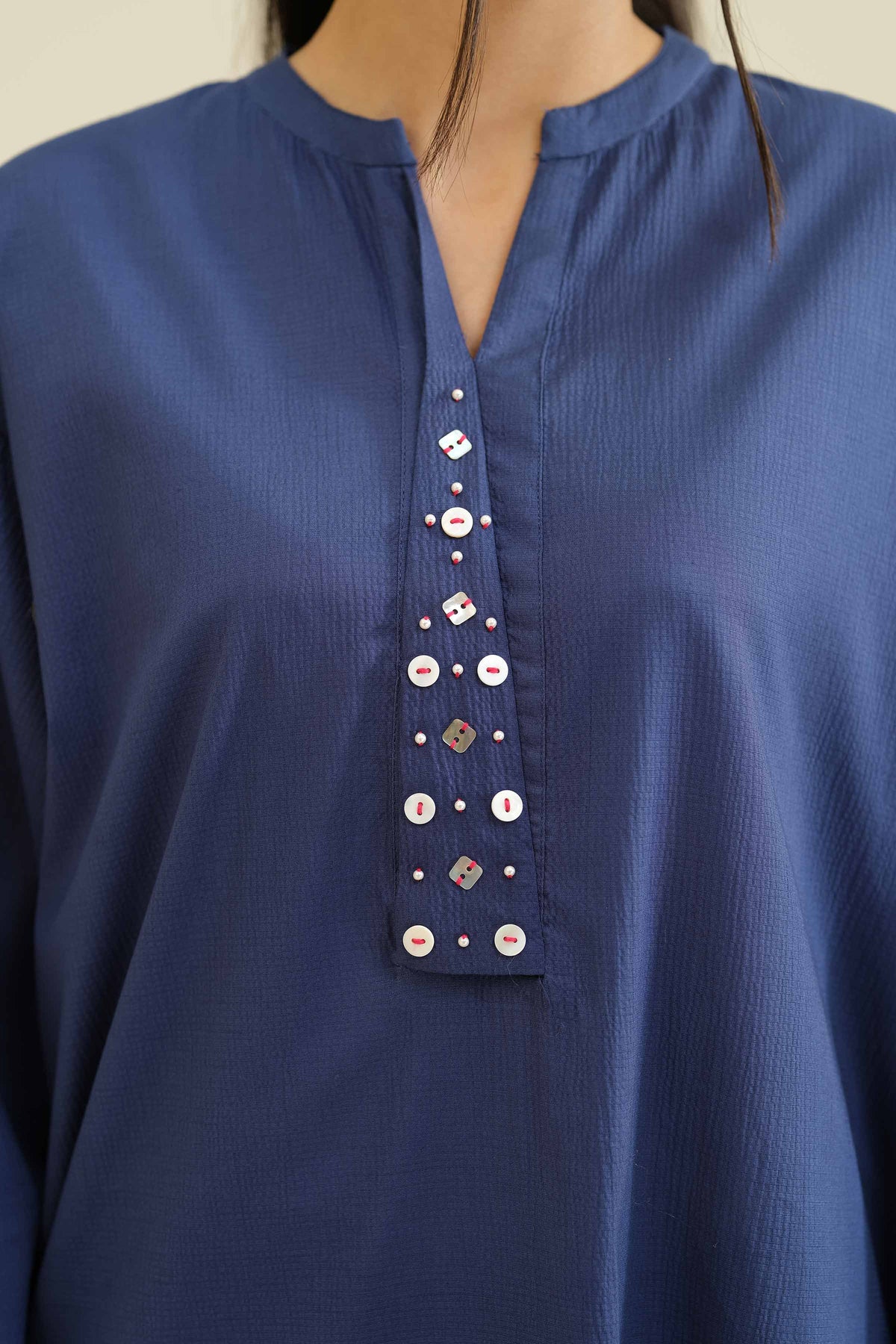 2 Piece - Basic Suit - PW25-207 Blue Chiffon 2PC Solids Nishat Australia