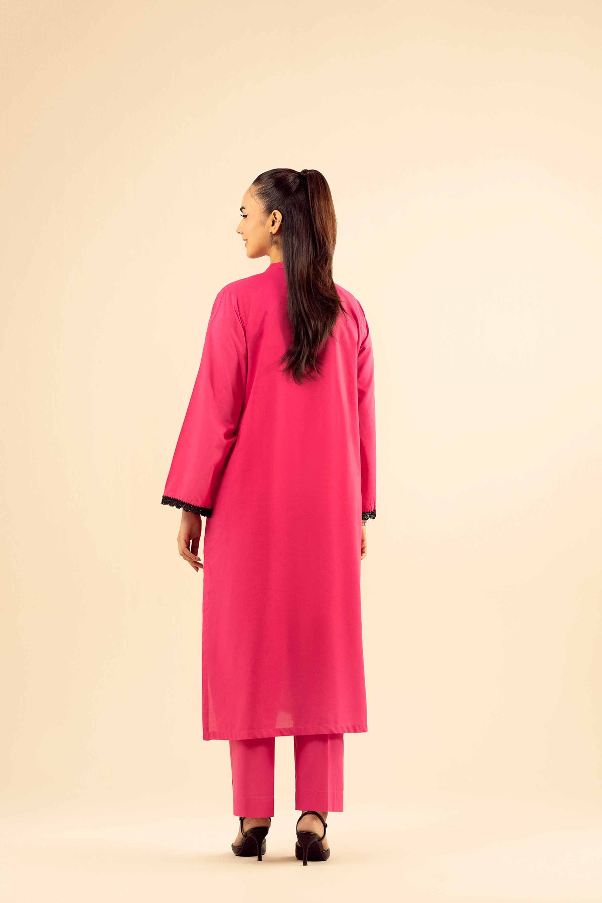 2 Piece - Embroidered Suit - PW25-215 Pink Wool 2PC Embroidered Nishat Australia