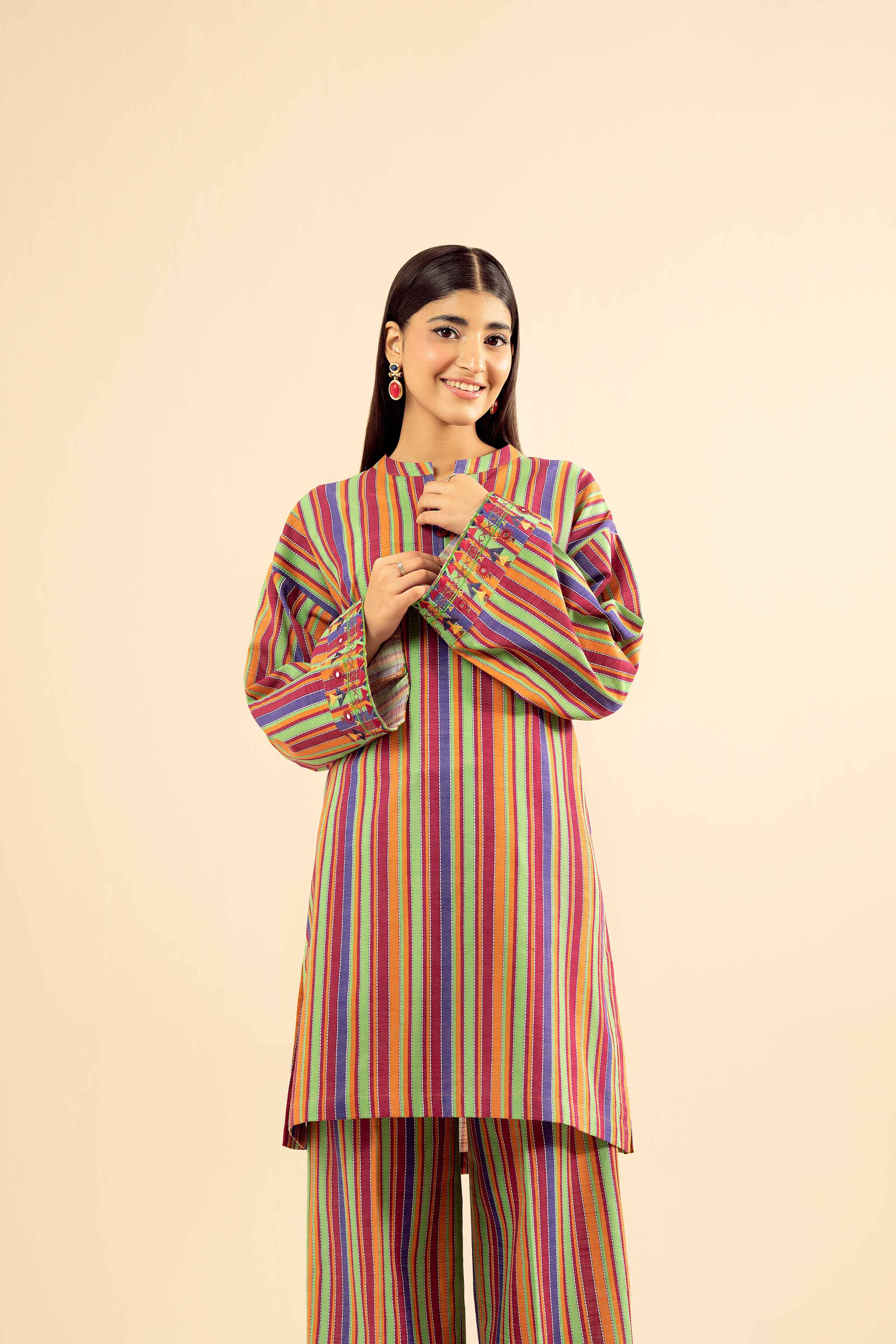 2 Piece - Printed Embroidered Suit - PW25-223 READY TO WEAR Multi Khaddar 2PC Embroidered