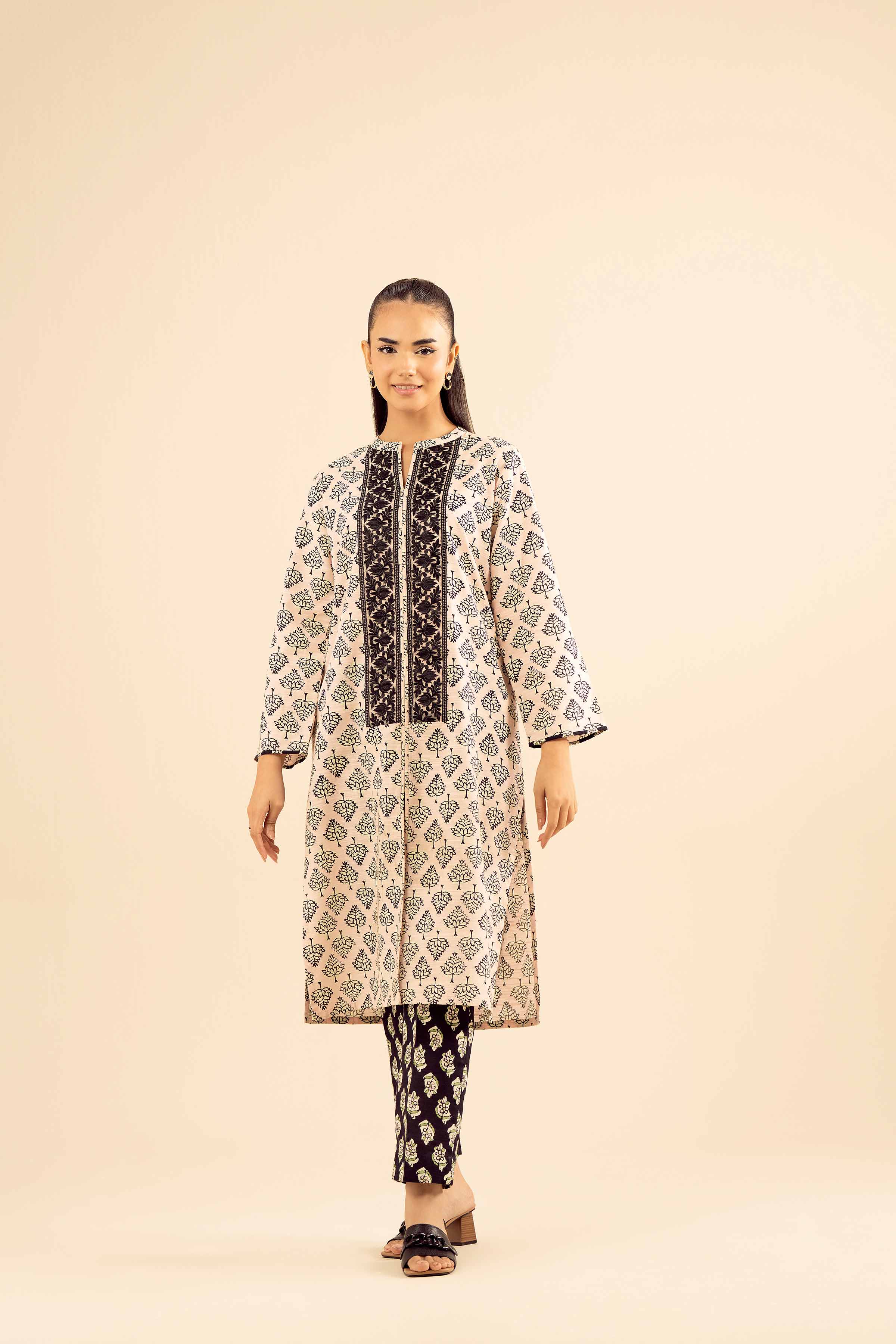 2 Piece - Printed Embroidered Suit - PW25-226 READY TO WEAR Multi Khaddar 2PC Embroidered