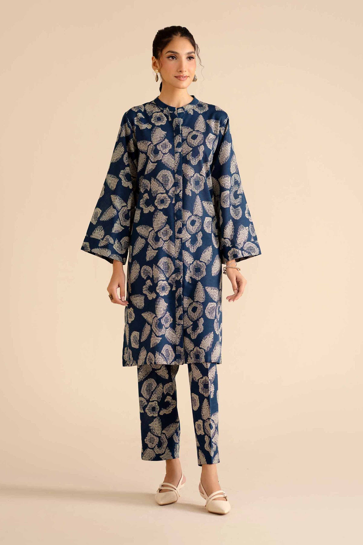 2 Piece - Printed Suit - PW25-233 Blue Karandi 2PC Printed Nishat Australia