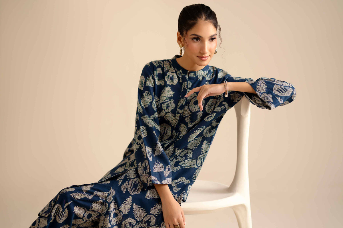 2 Piece - Printed Suit - PW25-233 Blue Karandi 2PC Printed Nishat Australia