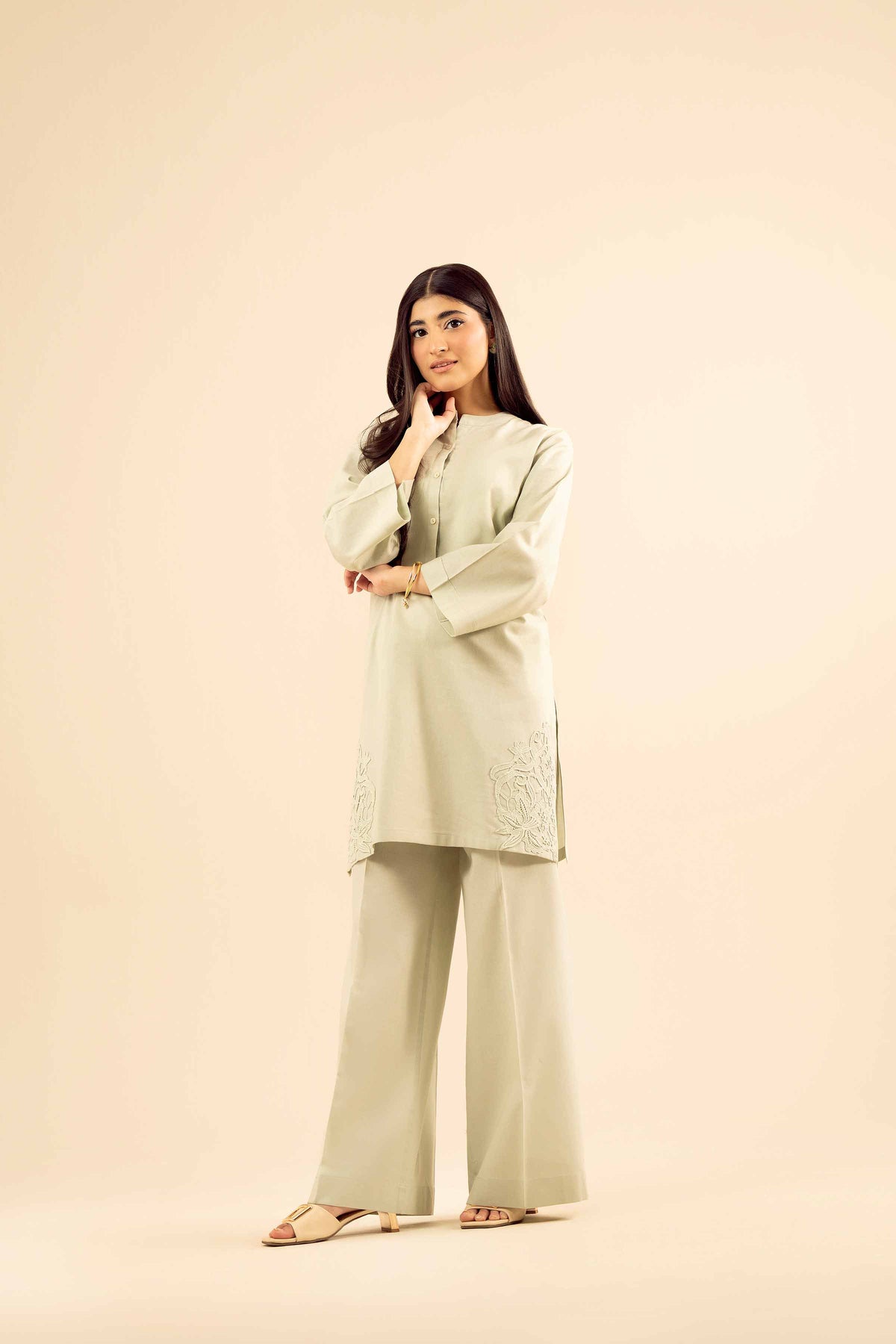 2 Piece - Basic Suit - PW25-245 Green Cotton 2PC Solids Nishat Australia