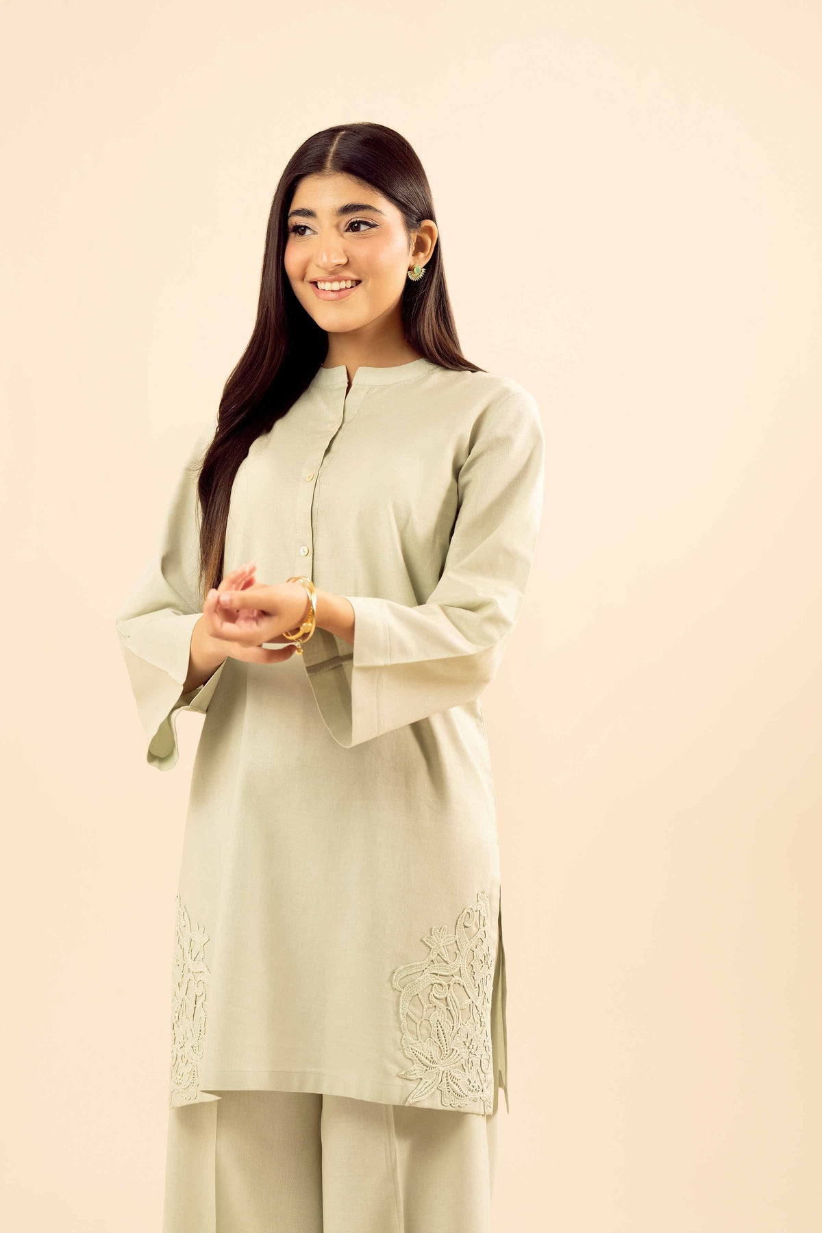 2 Piece - Basic Suit - PW25-245 Green Cotton 2PC Solids Nishat Australia