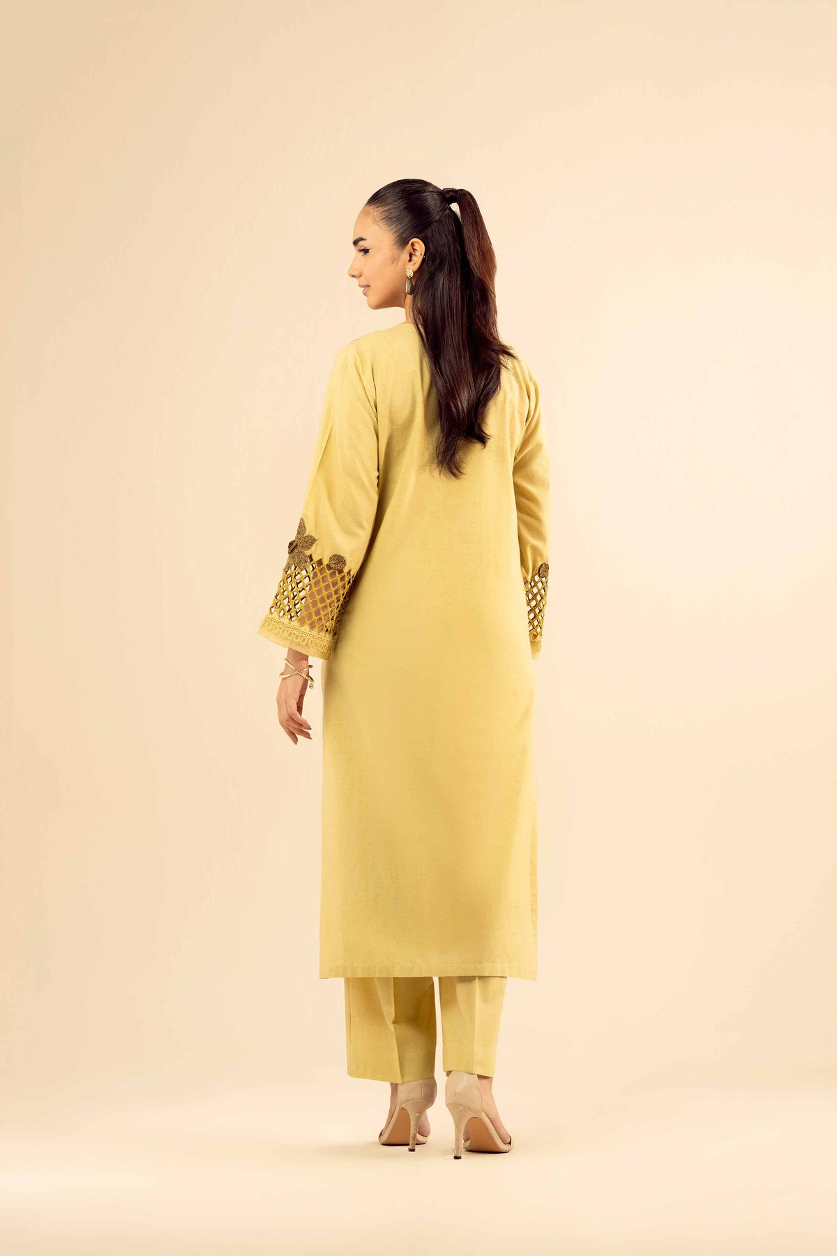 2 Piece - Embroidered Suit - PW25-262 Green Slub 2PC Embroidered Nishat Australia