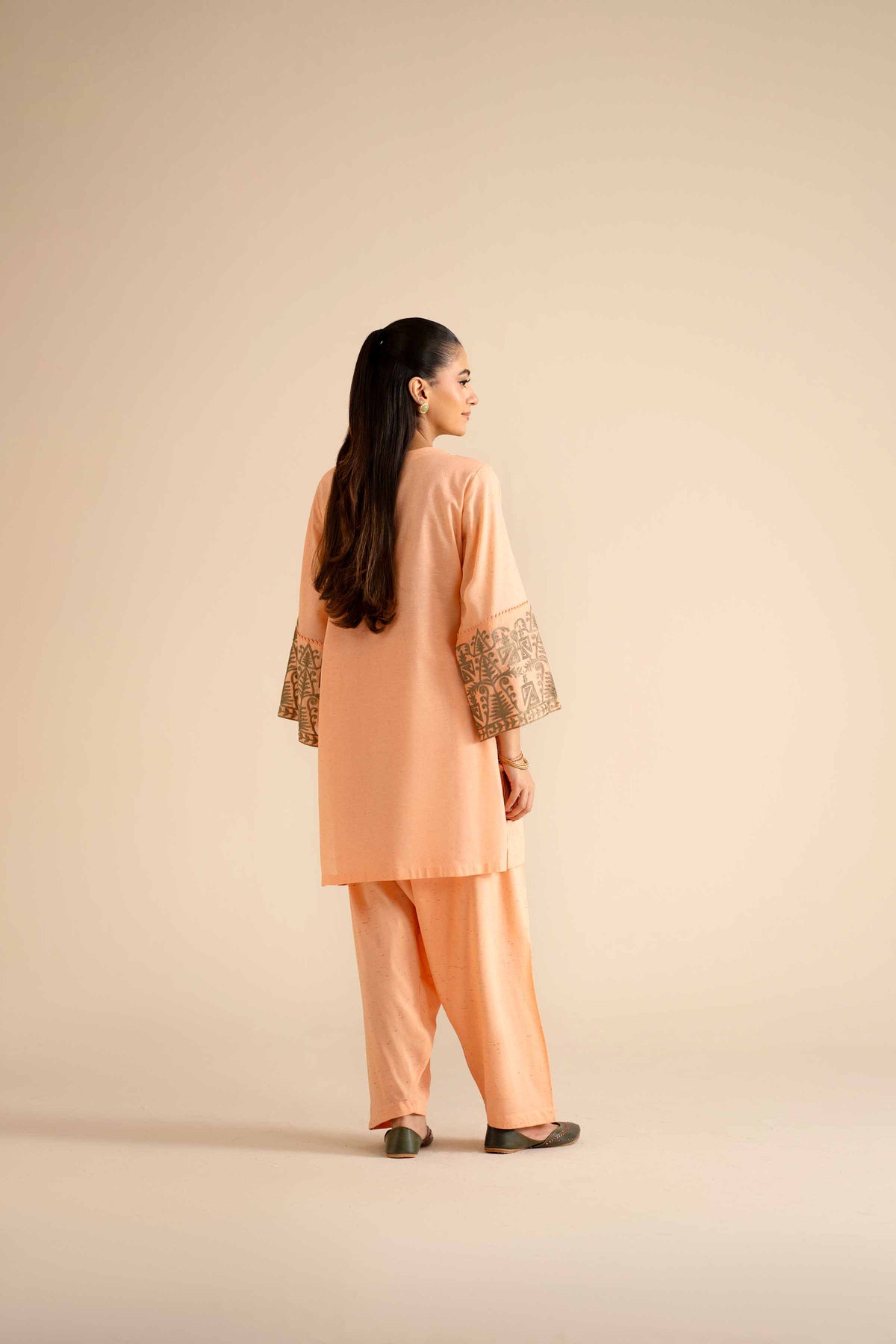 2 Piece - Embroidered Suit - PW25-268 Orange Khaddar 2PC Embroidered Nishat Australia