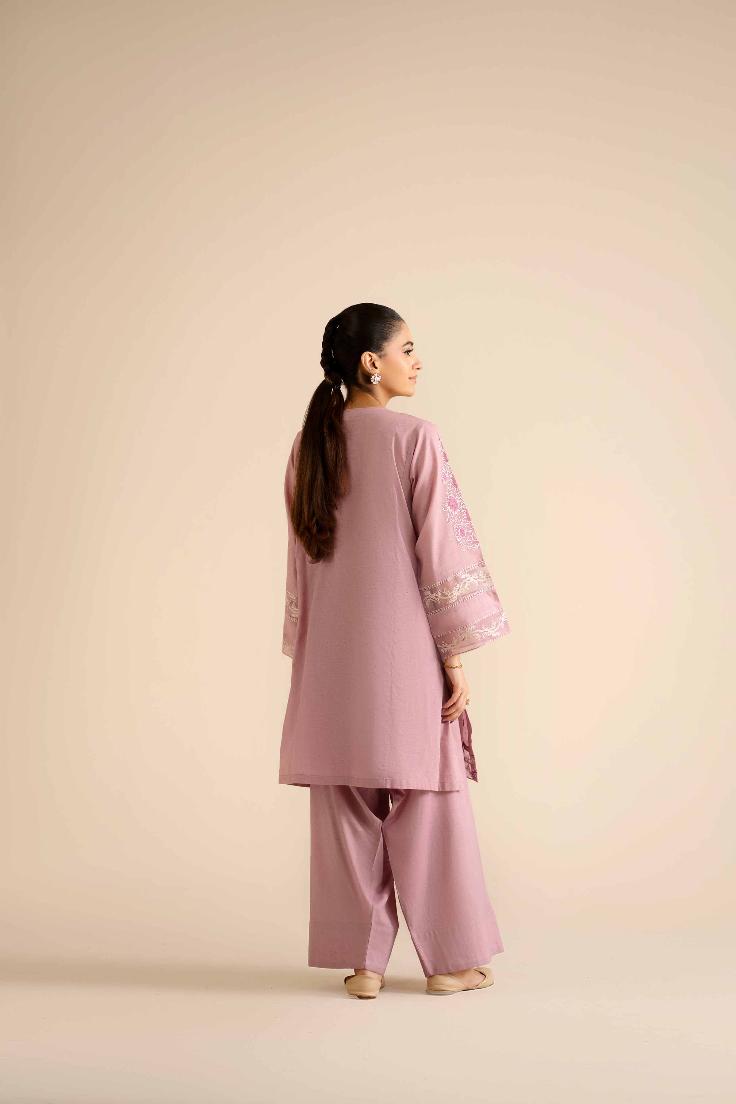 2 Piece - Embroidered Suit - PW25-272 READY TO WEAR Purple Khaddar 2PC Embroidered