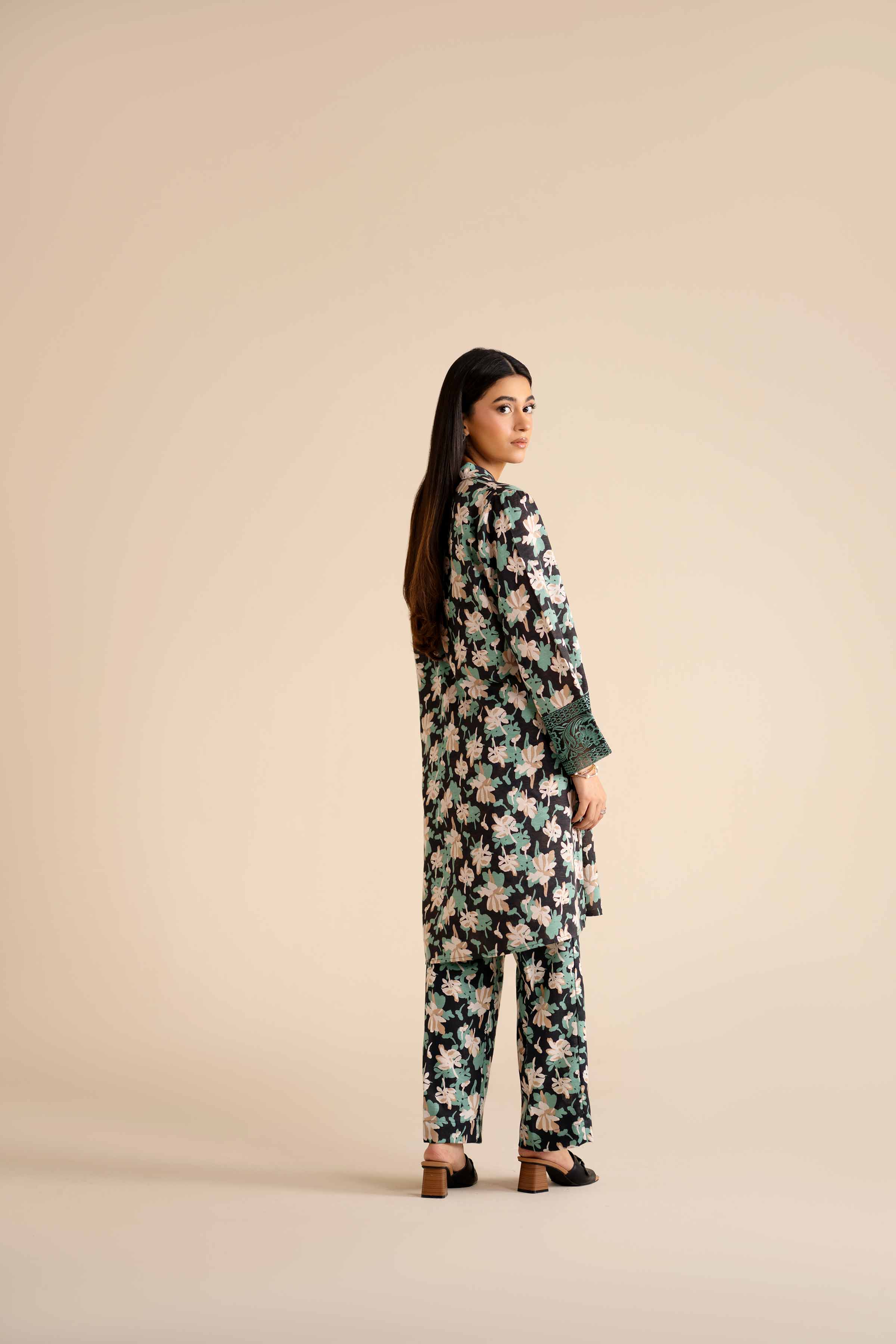2 Piece - Printed Embroidered Suit - PW25-290 READY TO WEAR Multi Karandi 2PC Embroidered