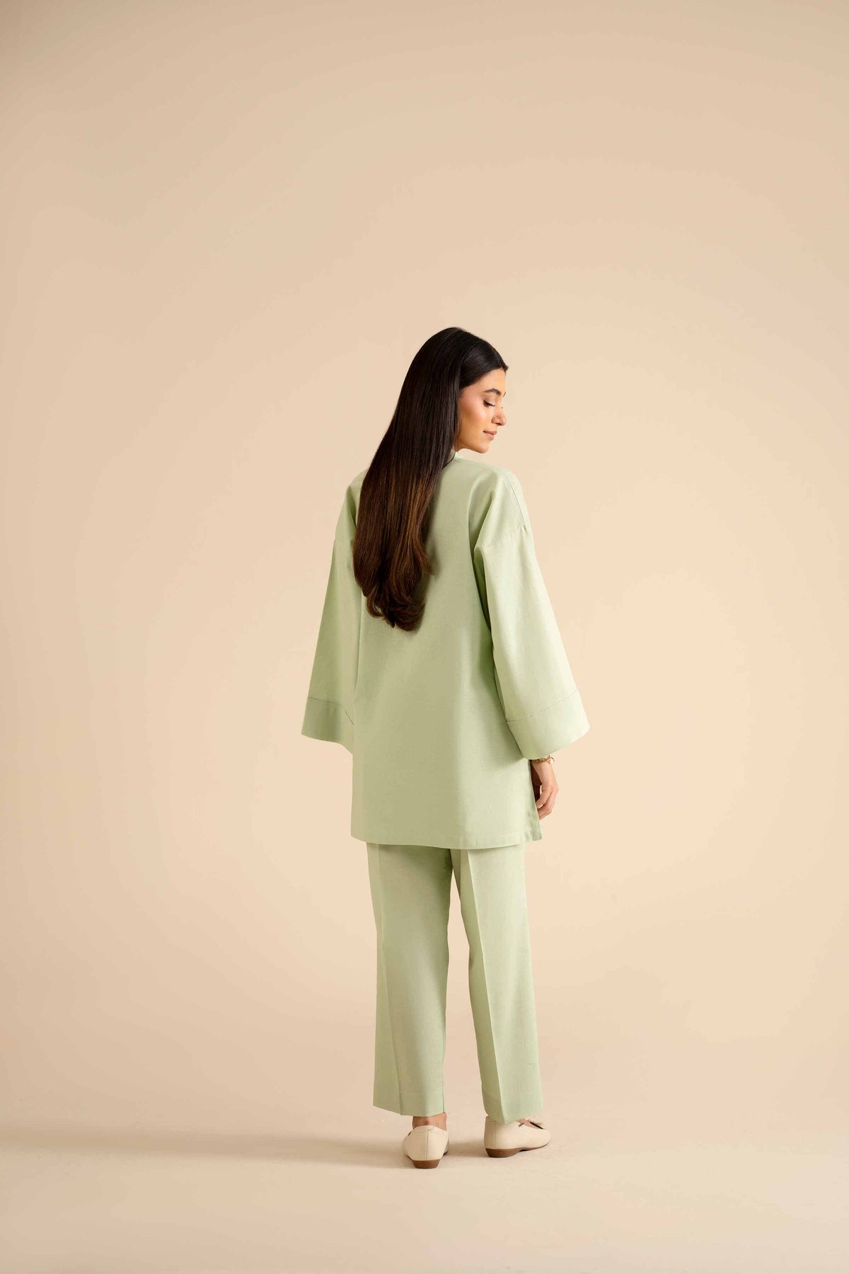 2 Piece - Embroidered Suit - PW25-300 Green Cotton 2PC Embroidered Nishat Australia