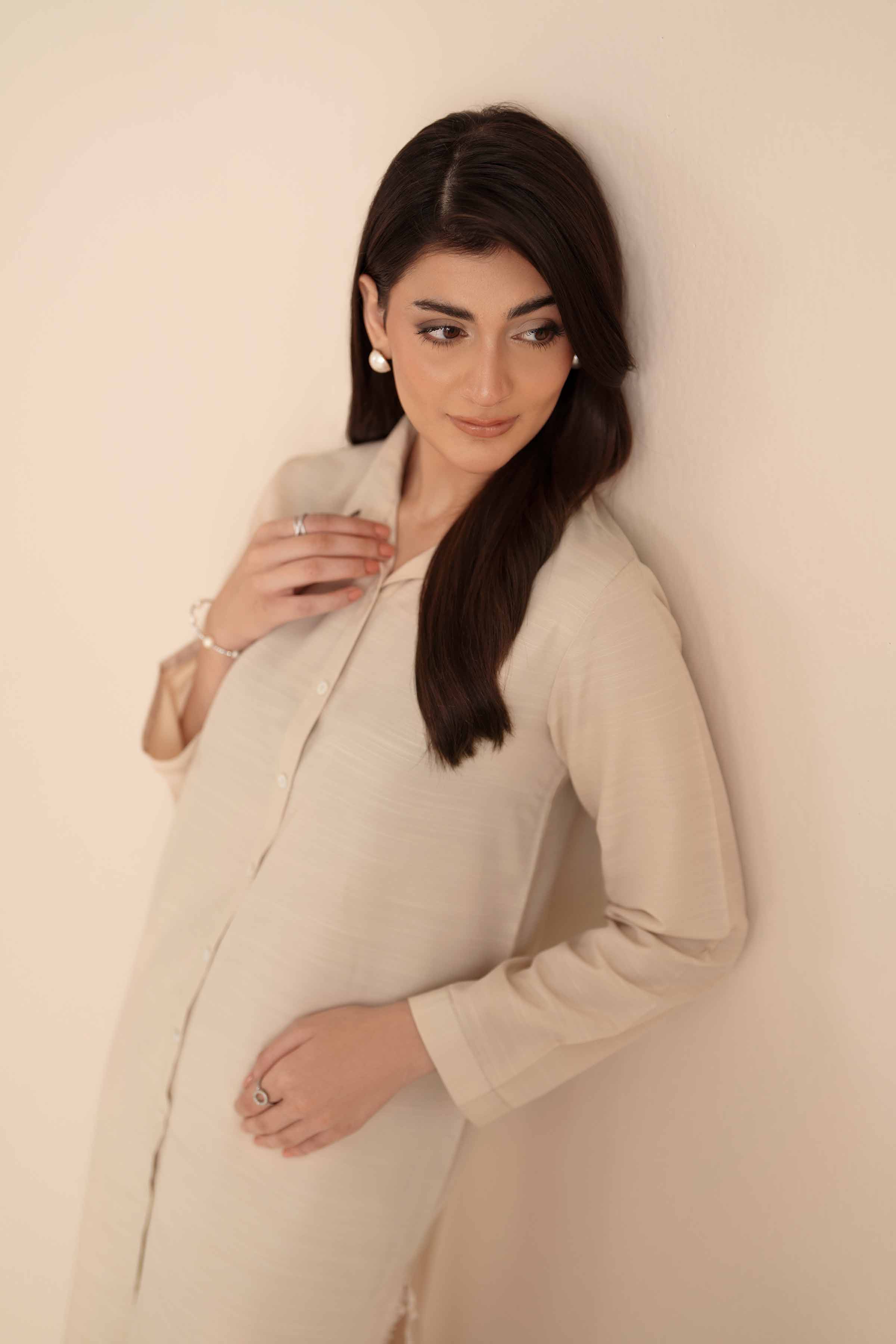 2 Piece - Basic Suit - PW25-313 READY TO WEAR White Silk 2PC Solids