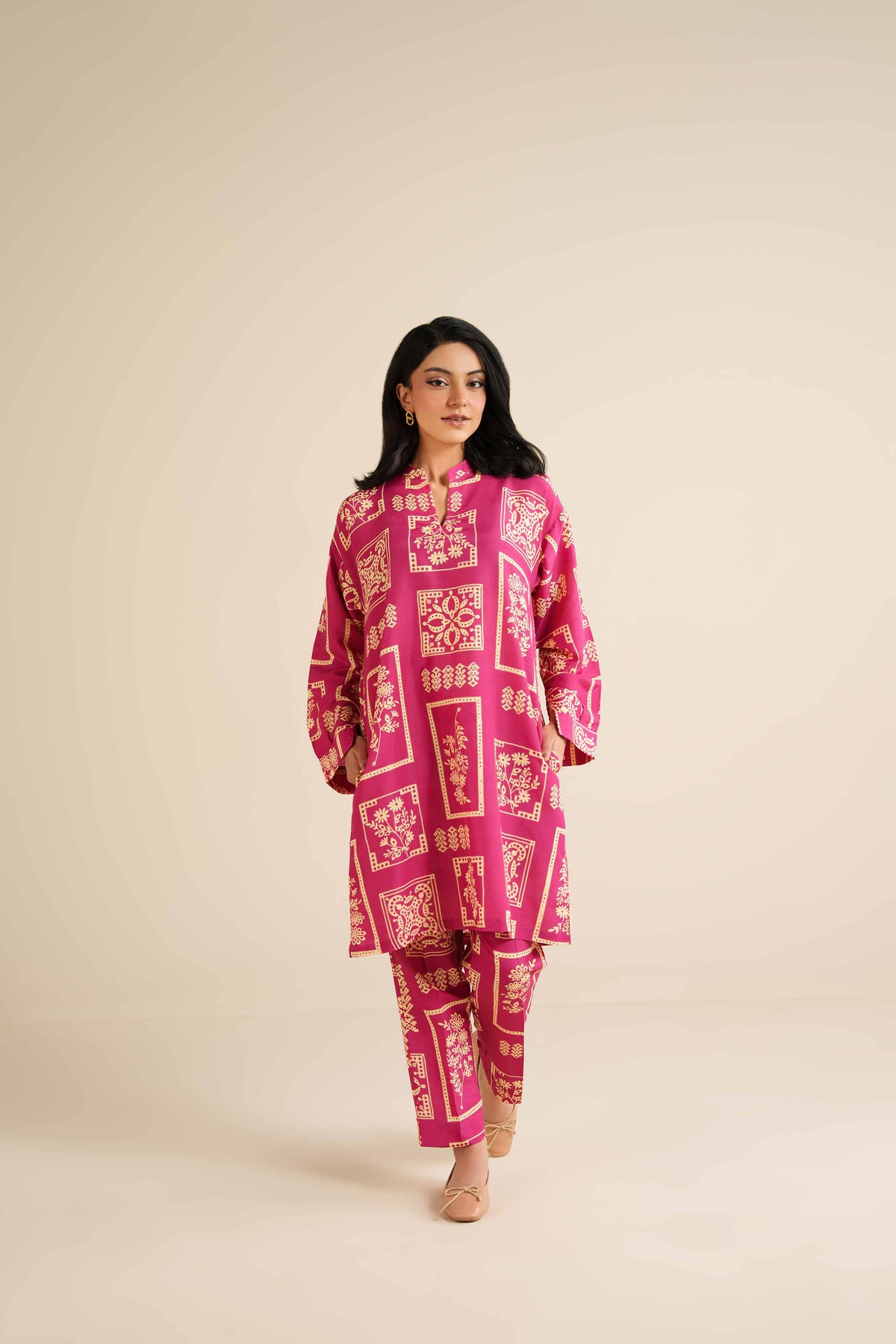 2 Piece - Printed Suit - PW25-362 Pink Lawn 2PC Printed Nishat Australia