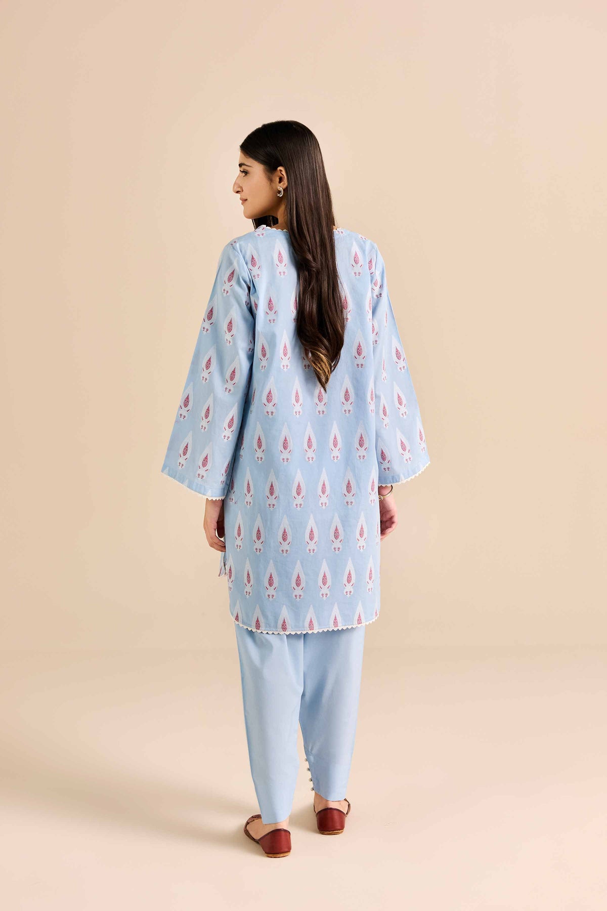 2 Piece - Printed Suit - PW25-372 Blue Jacquard 2PC Printed Nishat Australia