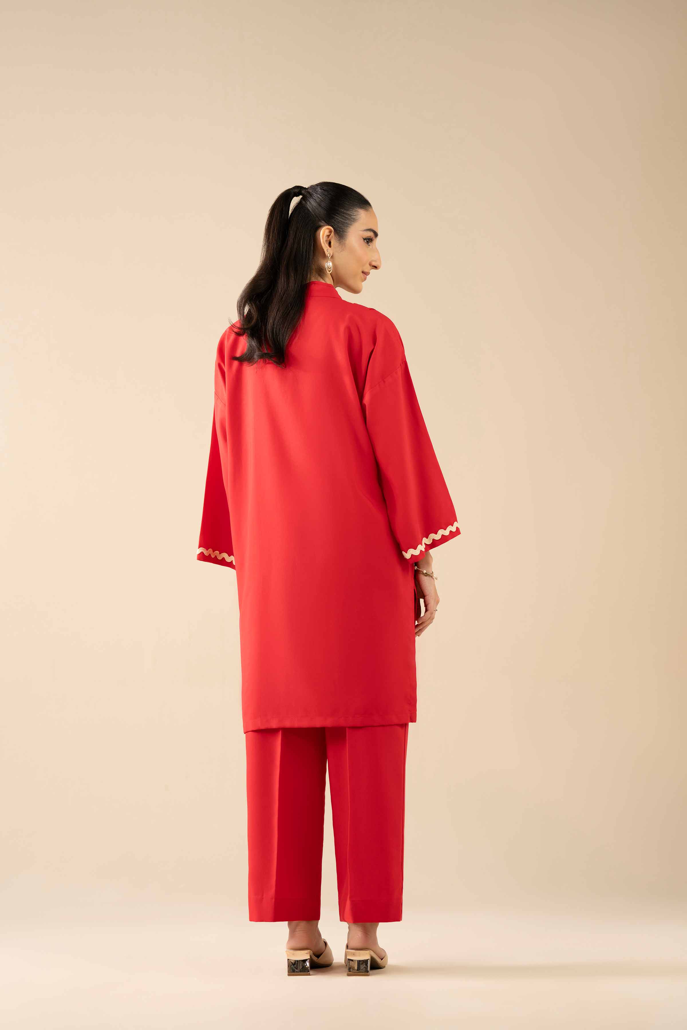 2 Piece - Basic Suit - PW25-380 READY TO WEAR Pink PV 2 Pieces Solids