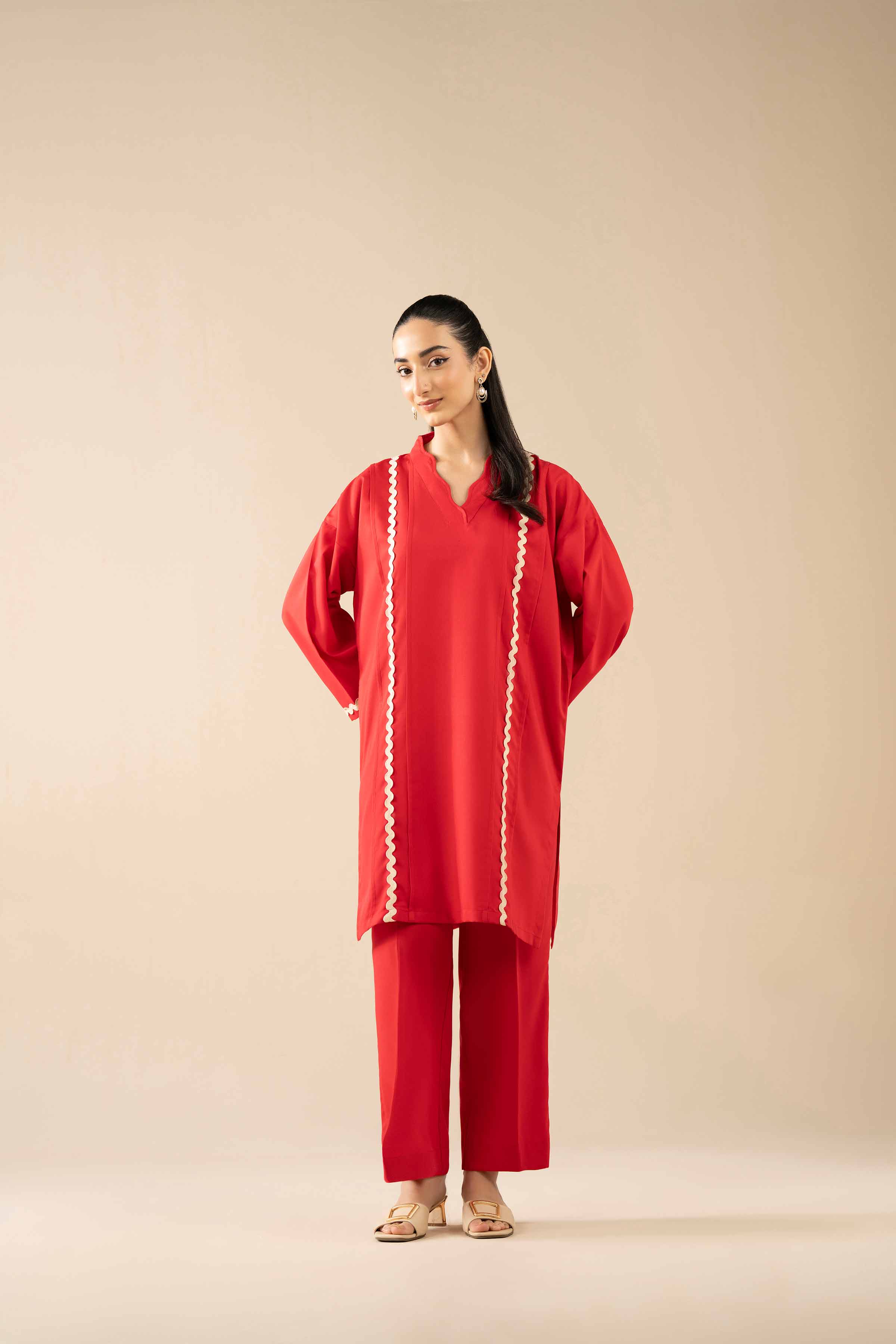 2 Piece - Basic Suit - PW25-380 READY TO WEAR Pink PV 2 Pieces Solids