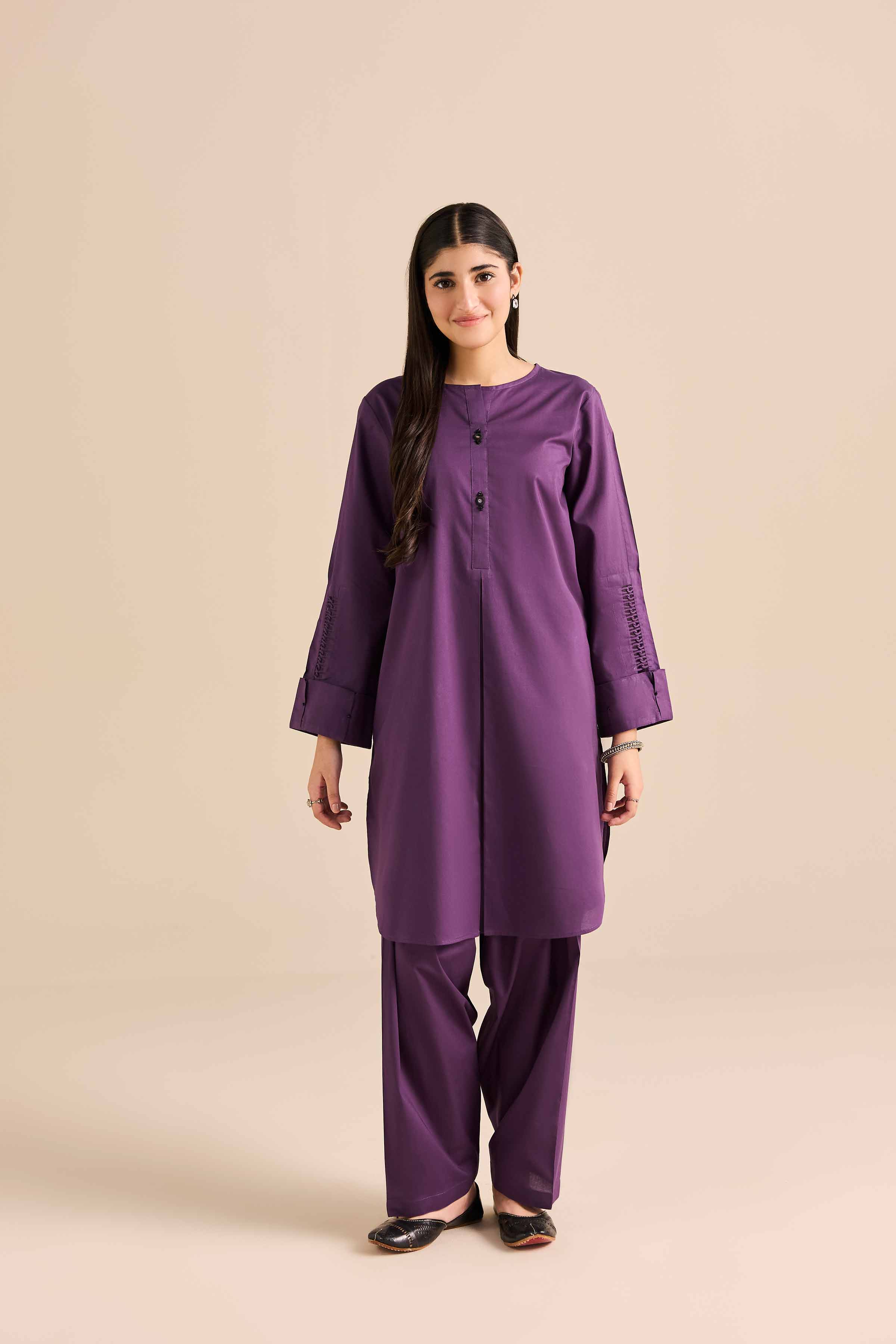 2 Piece - Basic Suit - PW25-381 READY TO WEAR Purple PV 2PC Solids