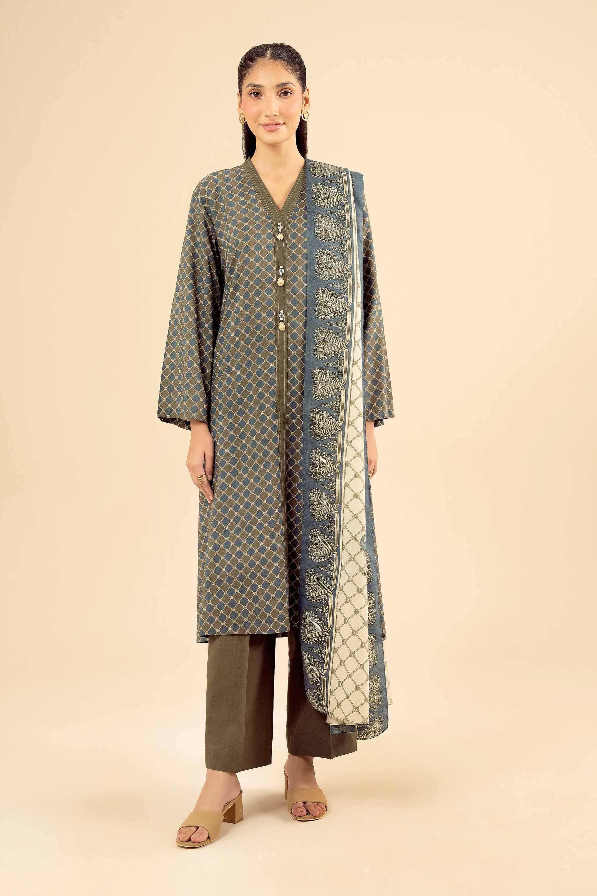 3 Piece - Basic Suit - PW25-465 READY TO WEAR Green Tropical 3PC Solids