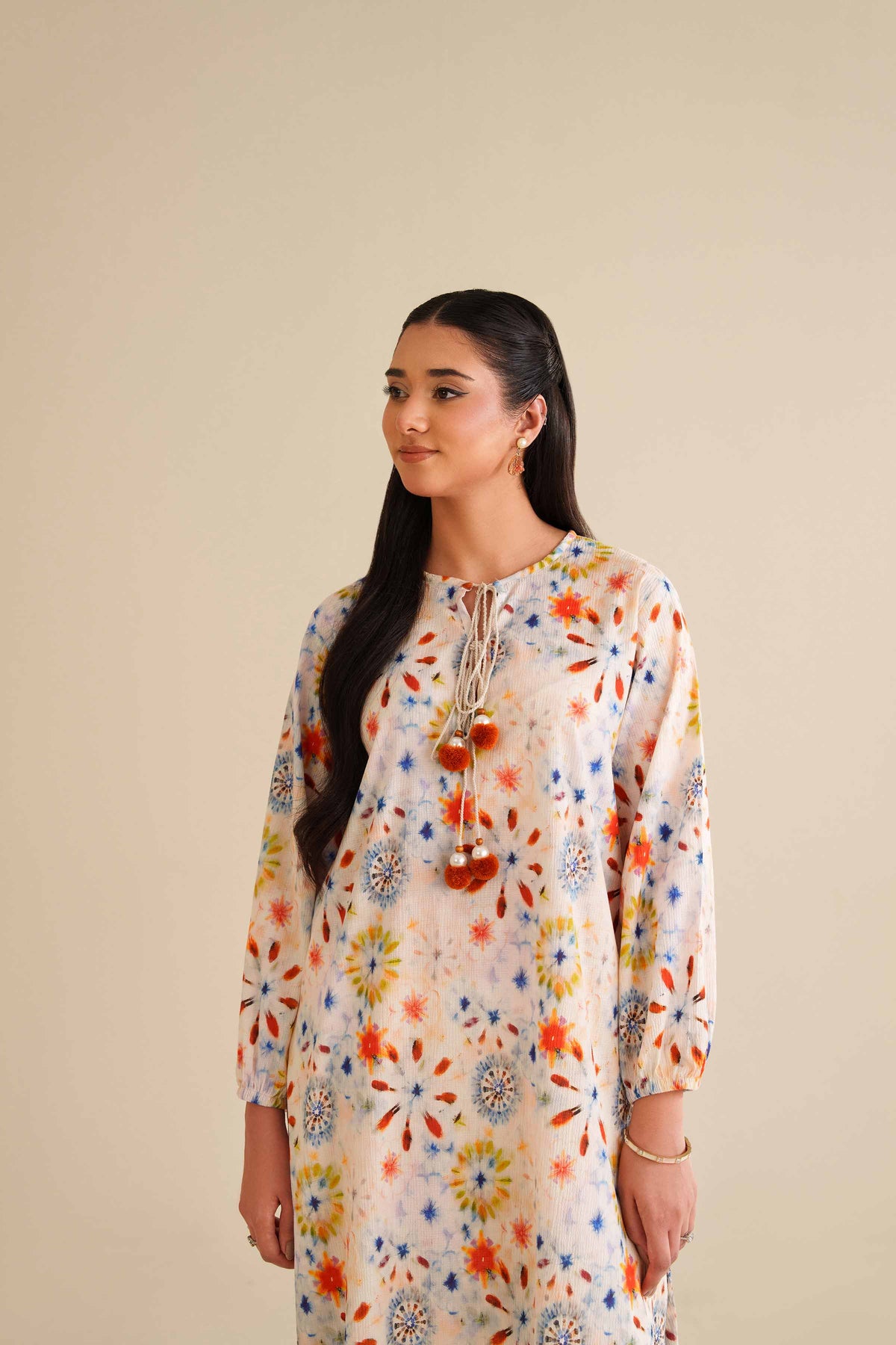 2 Piece - Printed Suit - PW25-59 White Chiffon 2PC Printed Nishat Australia