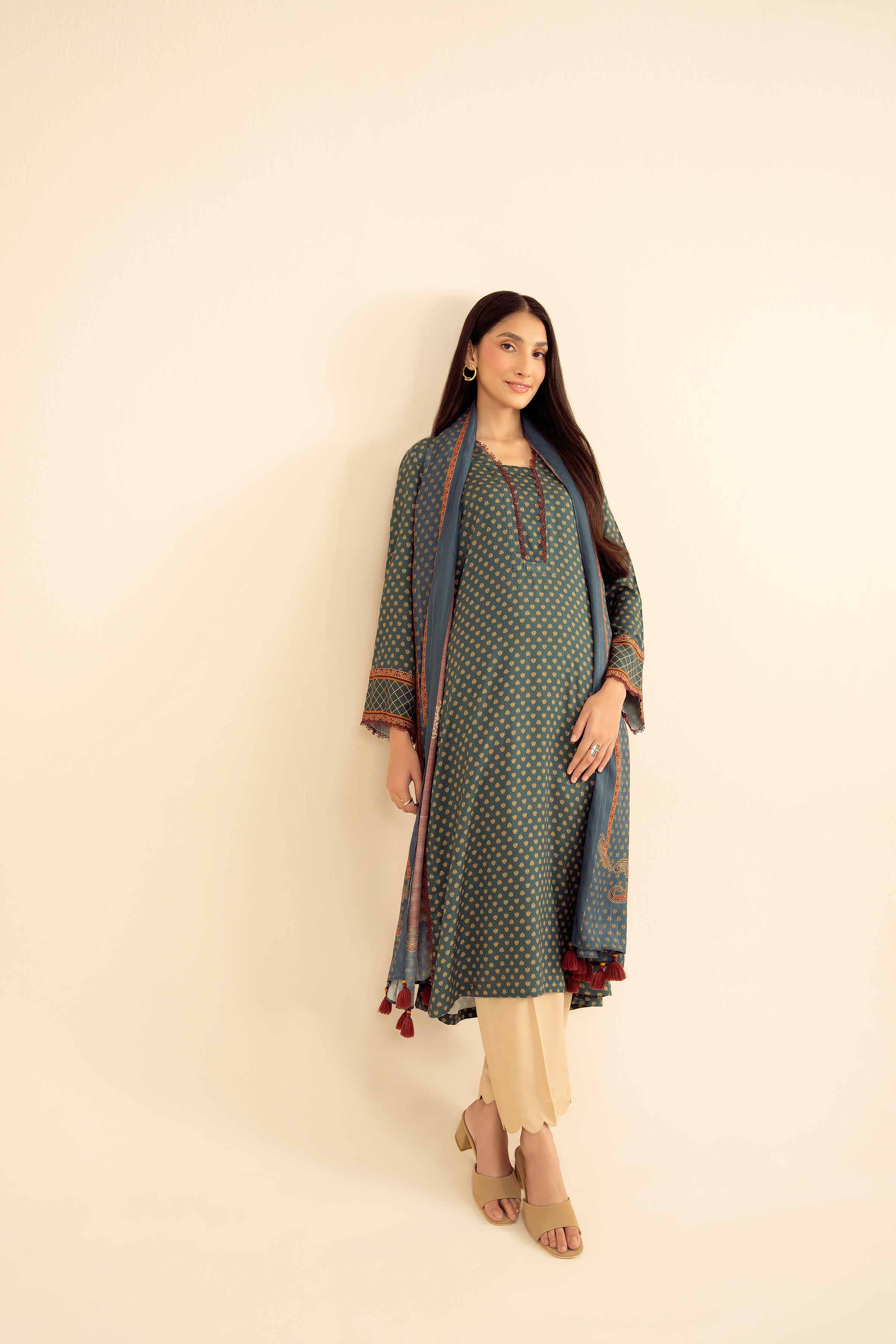 2 Piece - Printed Suit - PW25-81 READY TO WEAR Green Marina 2PC Printed