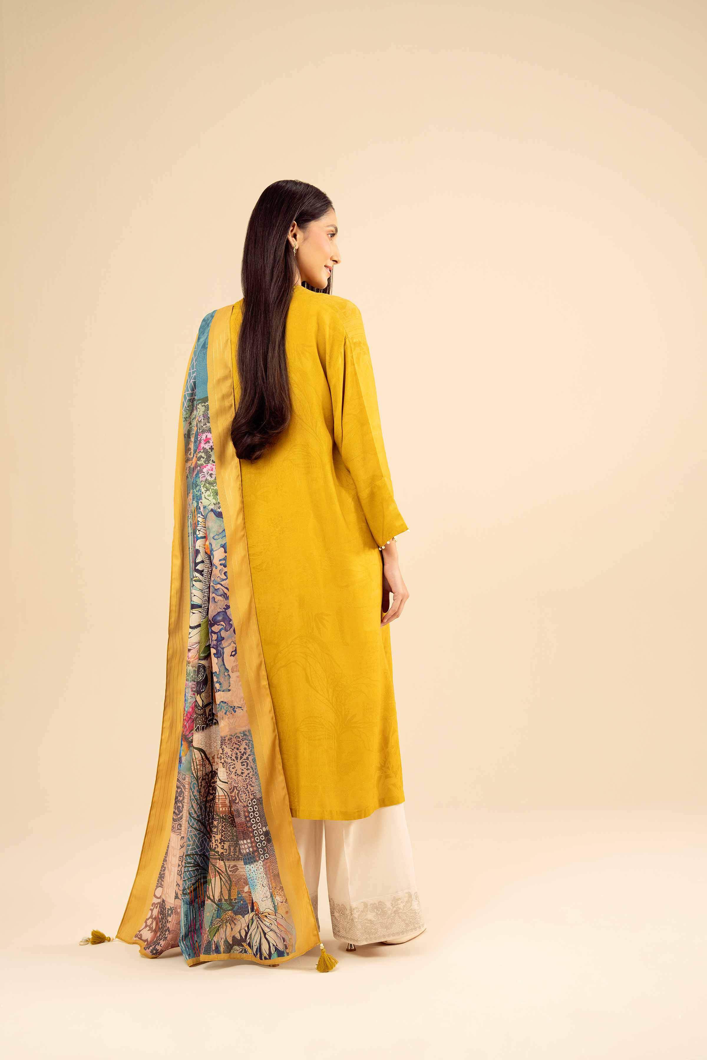 2 Piece - Printed Suit - PW25-82 READY TO WEAR Yellow Marina 2PC Printed