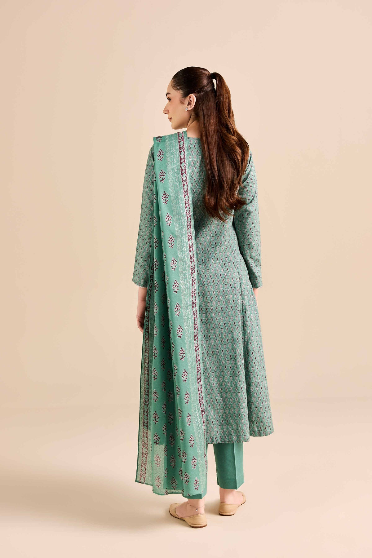 3 Piece - Printed Suit - PW25-494 Green Karandi 3PC Printed Nishat Australia