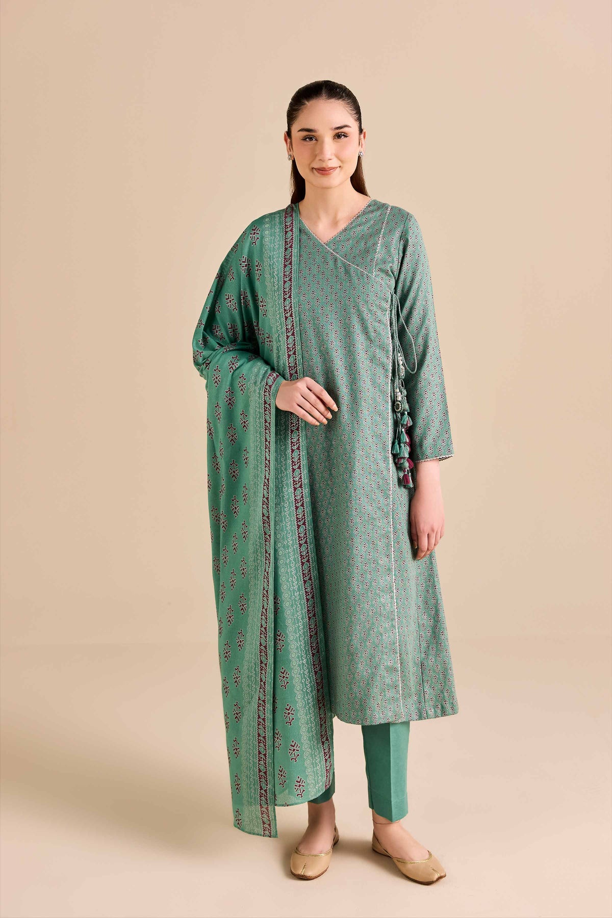 3 Piece - Printed Suit - PW25-494 Green Karandi 3PC Printed Nishat Australia
