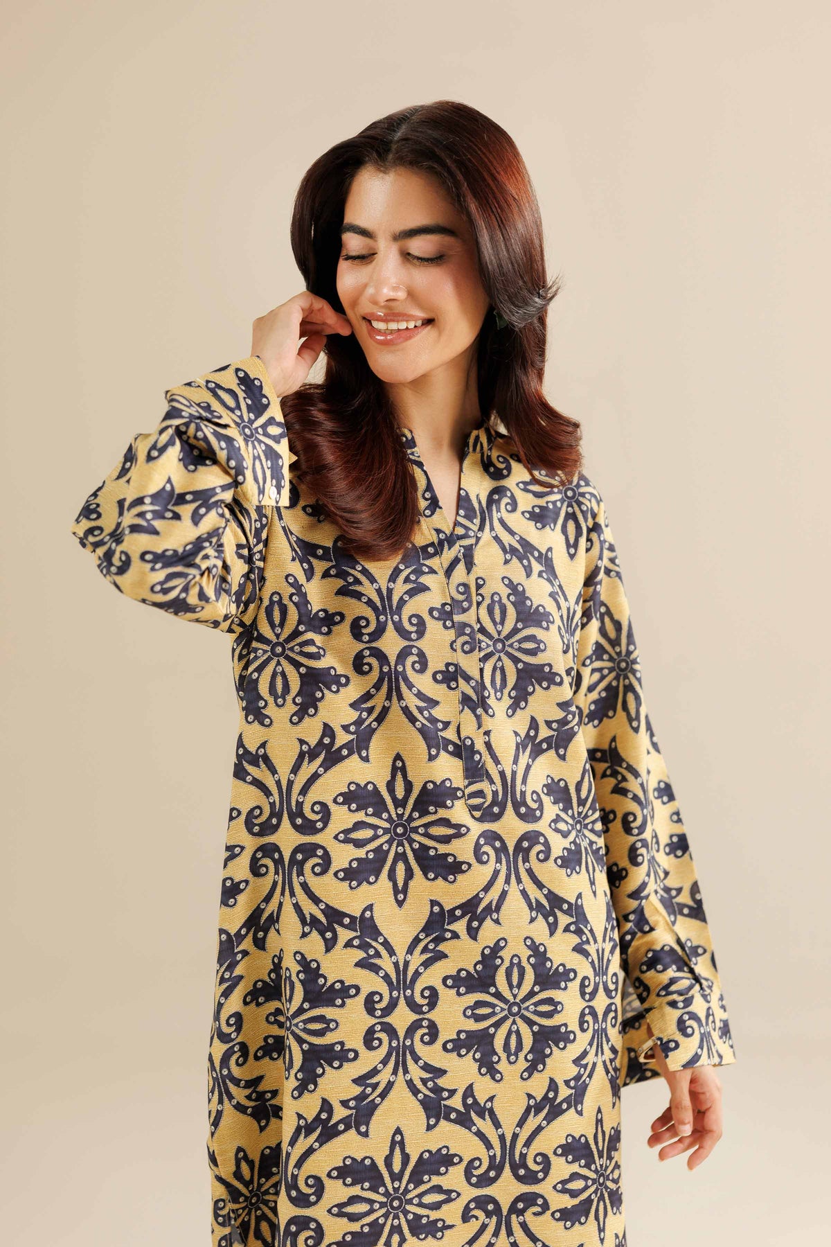 2 Piece - Printed Suit - PW25-365 Yellow Lawn 2PC Printed Nishat Australia