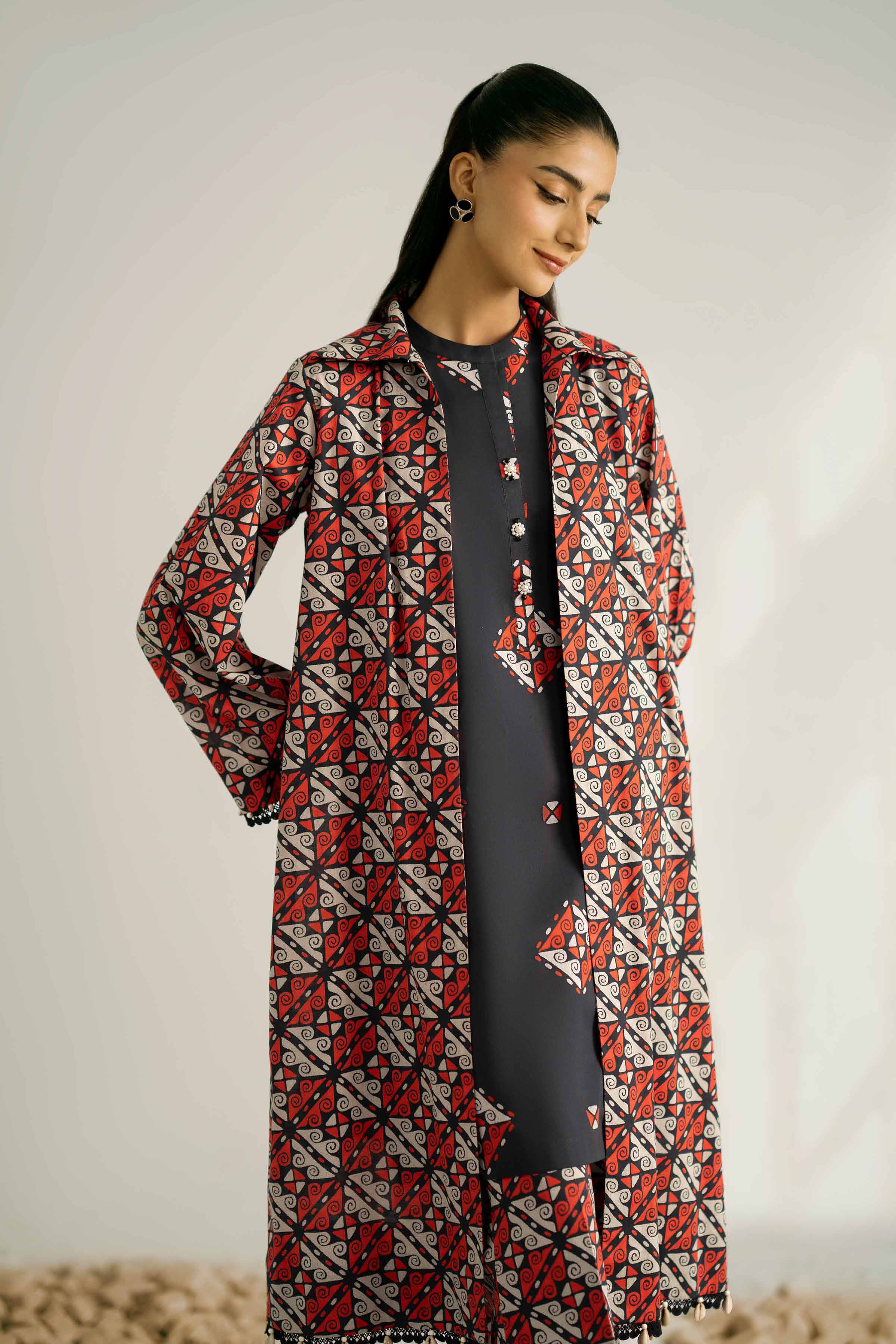 2 Piece - Printed Suit - 42502359 Unstitched Multi Cambric 2PC Printed