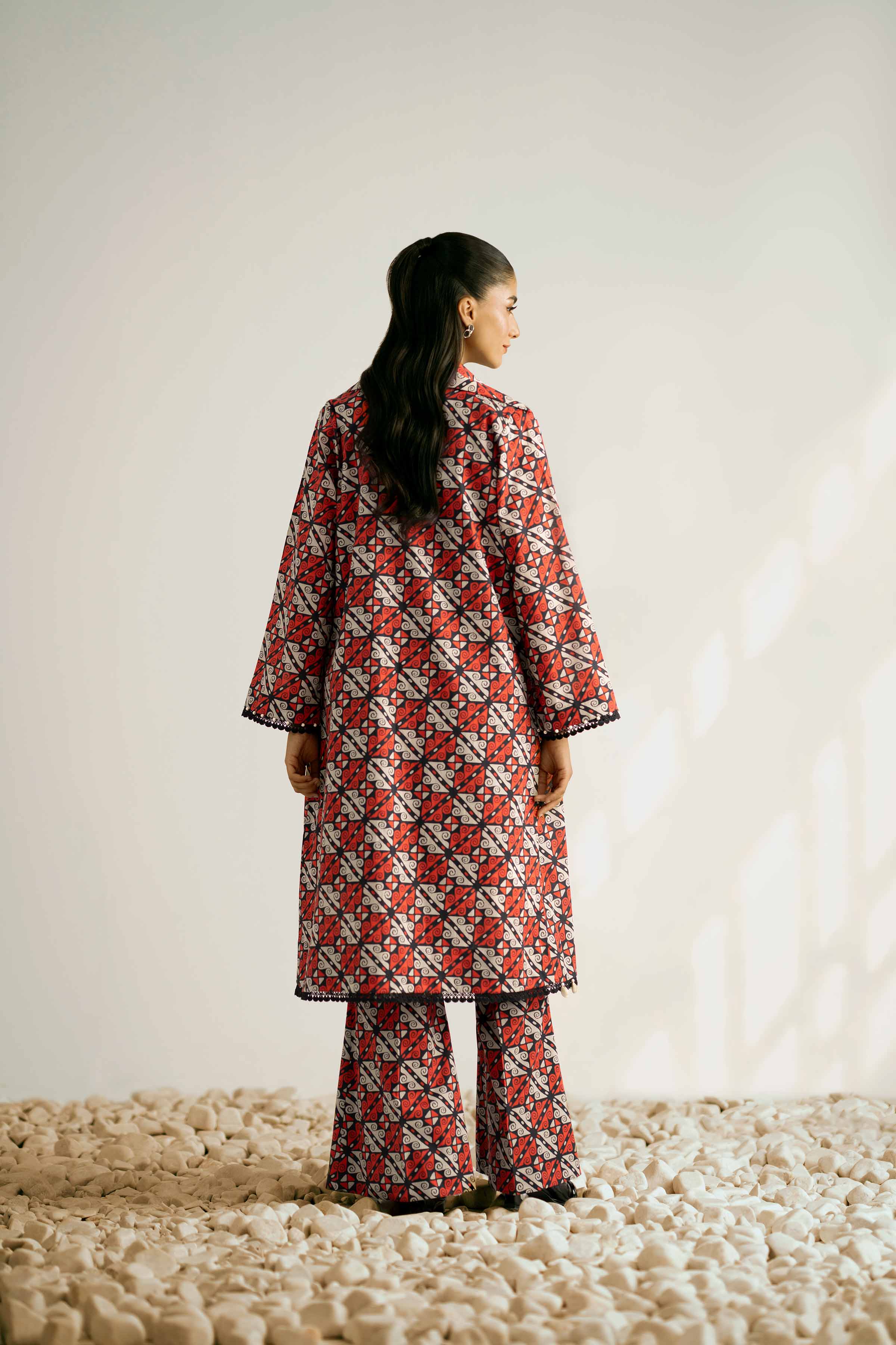 2 Piece - Printed Suit - 42502359 Unstitched Multi Cambric 2PC Printed