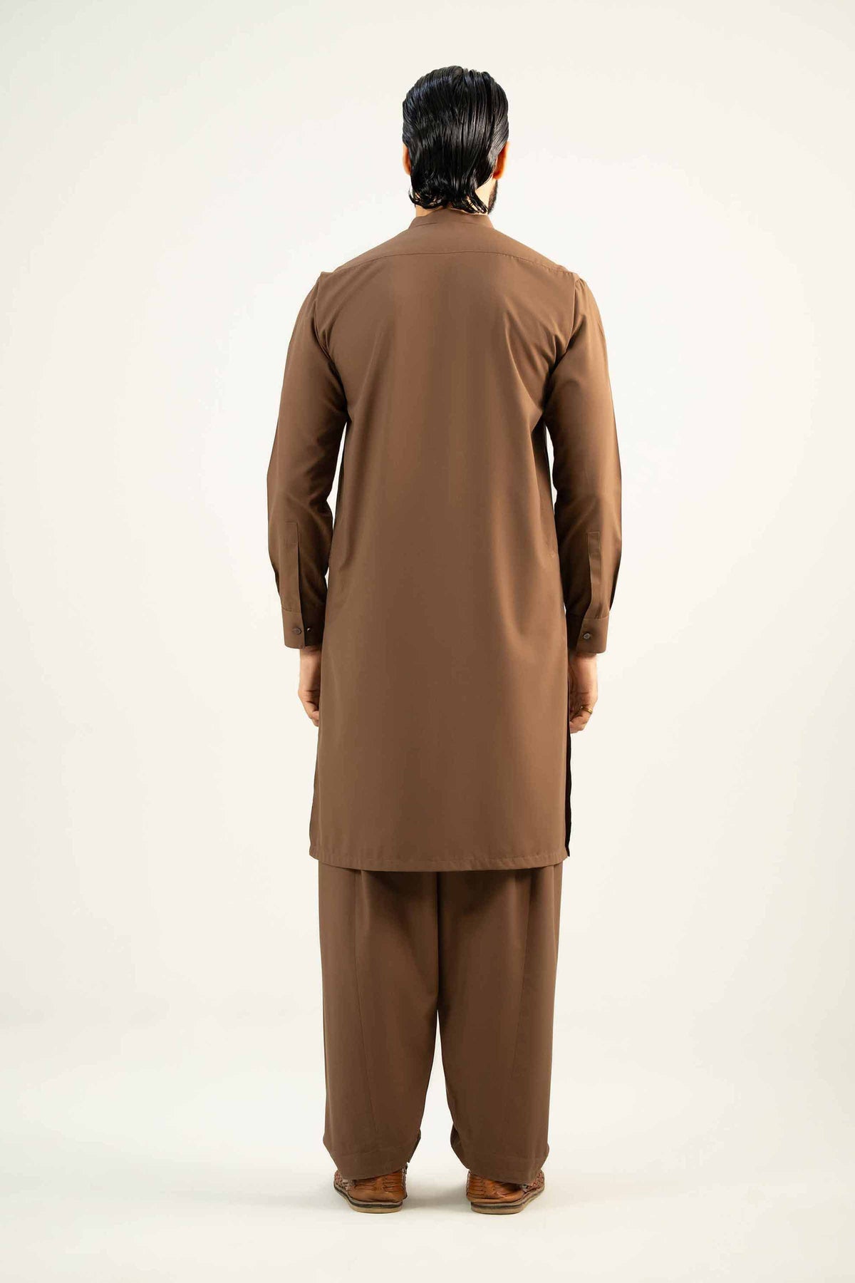 2 Piece - Naqsh Suit -  42508016 Brown Wash & Wear 2PC Non-Embroidered Nishat Australia