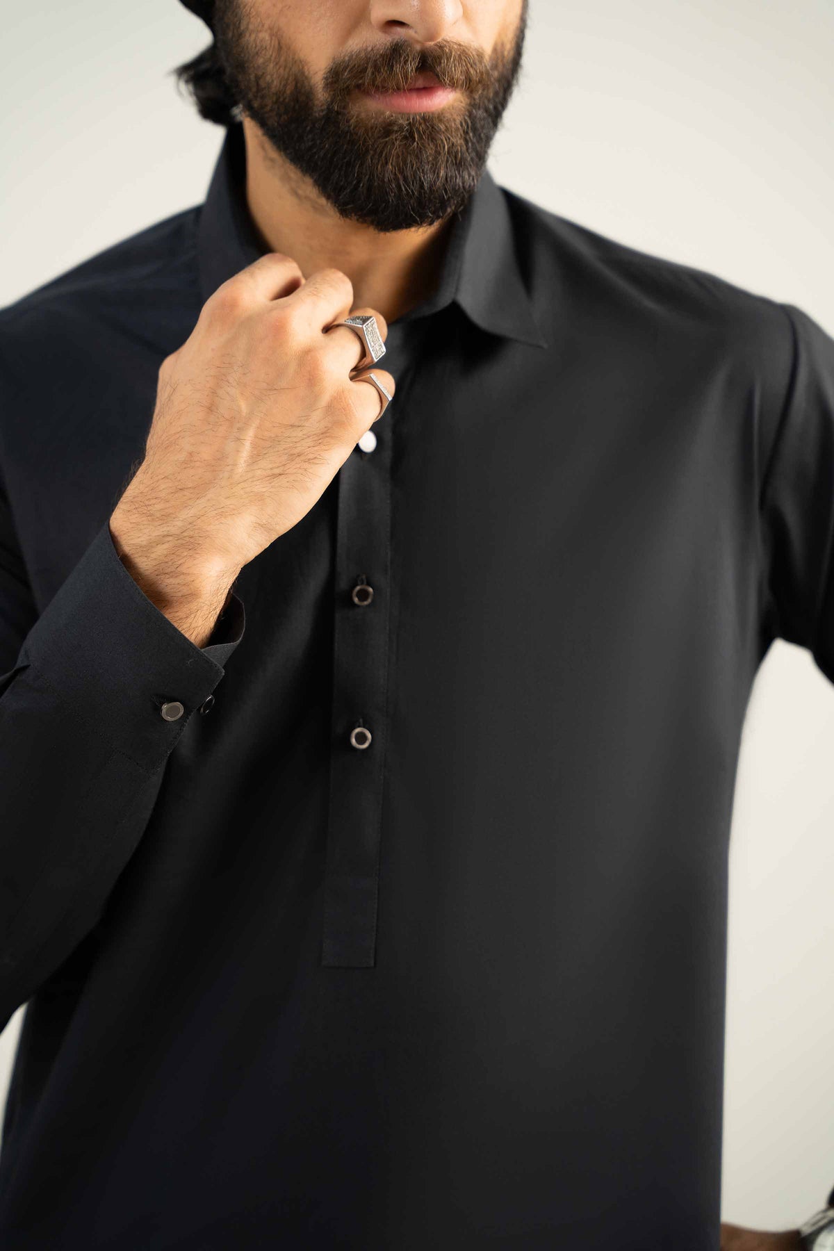2 Piece - Naqsh Suit - 42508049 Black Wash & Wear 2PC Non-Embroidered Nishat Australia