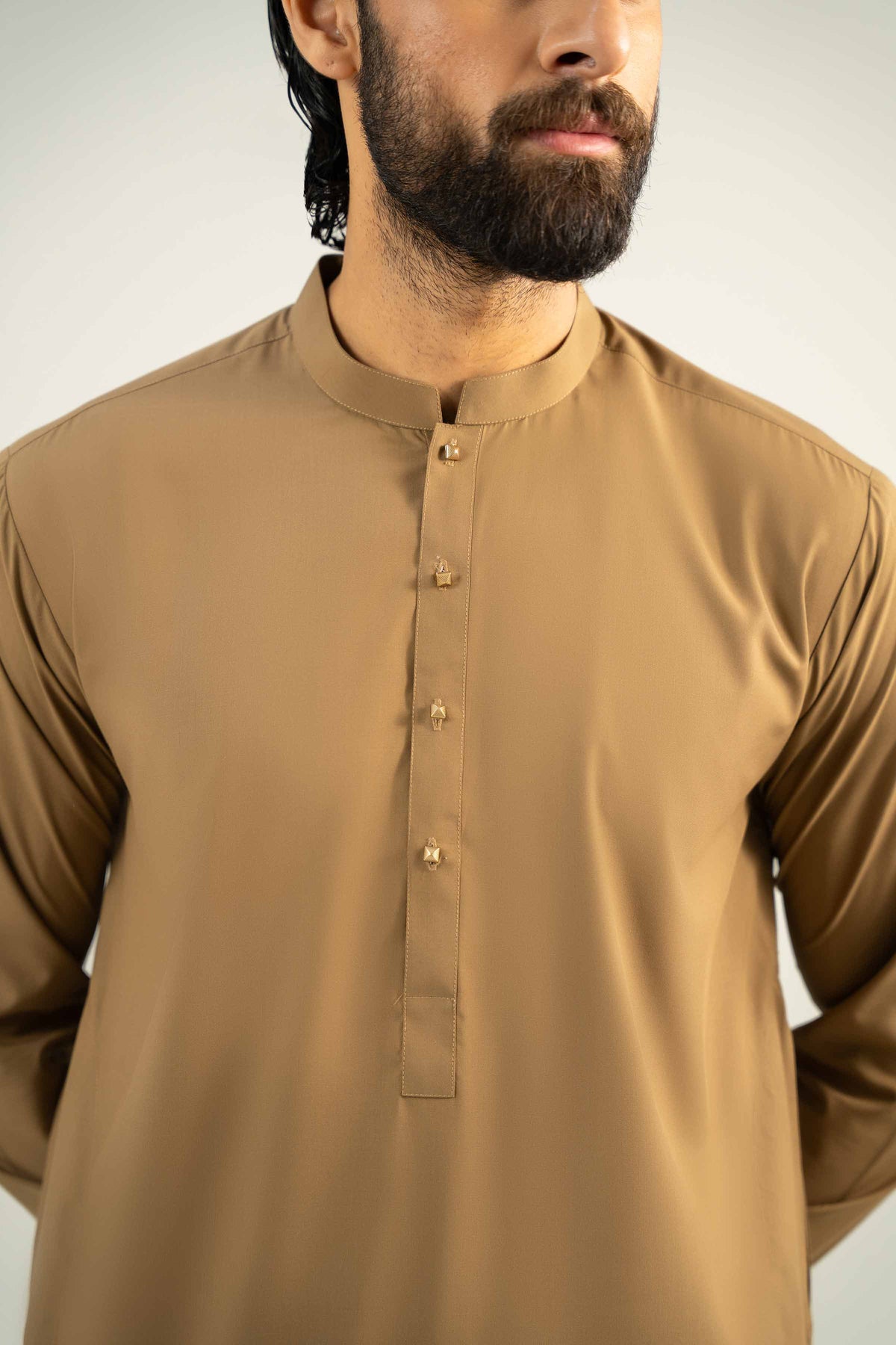 2 Piece - Naqsh Suit - 42508067 Brown Wash & Wear 2PC Non-Embroidered Nishat Australia