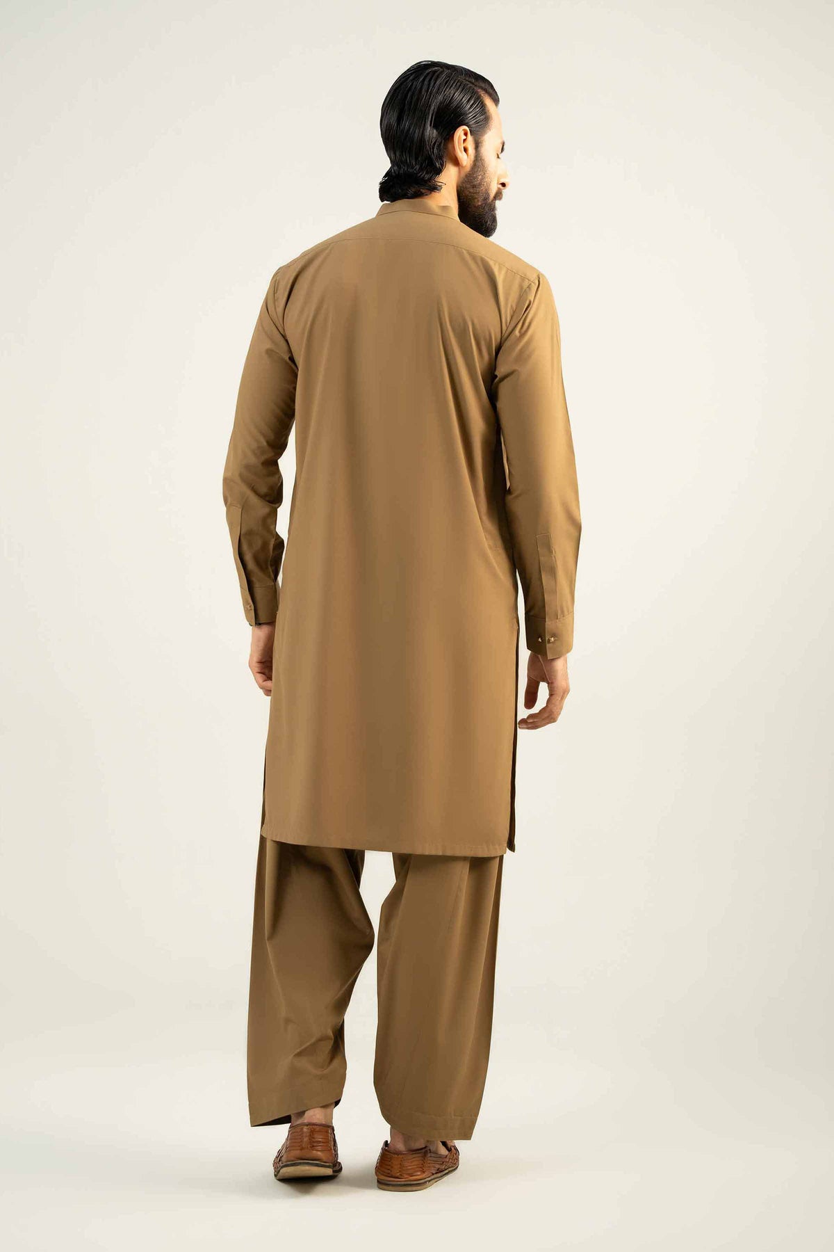 2 Piece - Naqsh Suit - 42508067 Brown Wash & Wear 2PC Non-Embroidered Nishat Australia