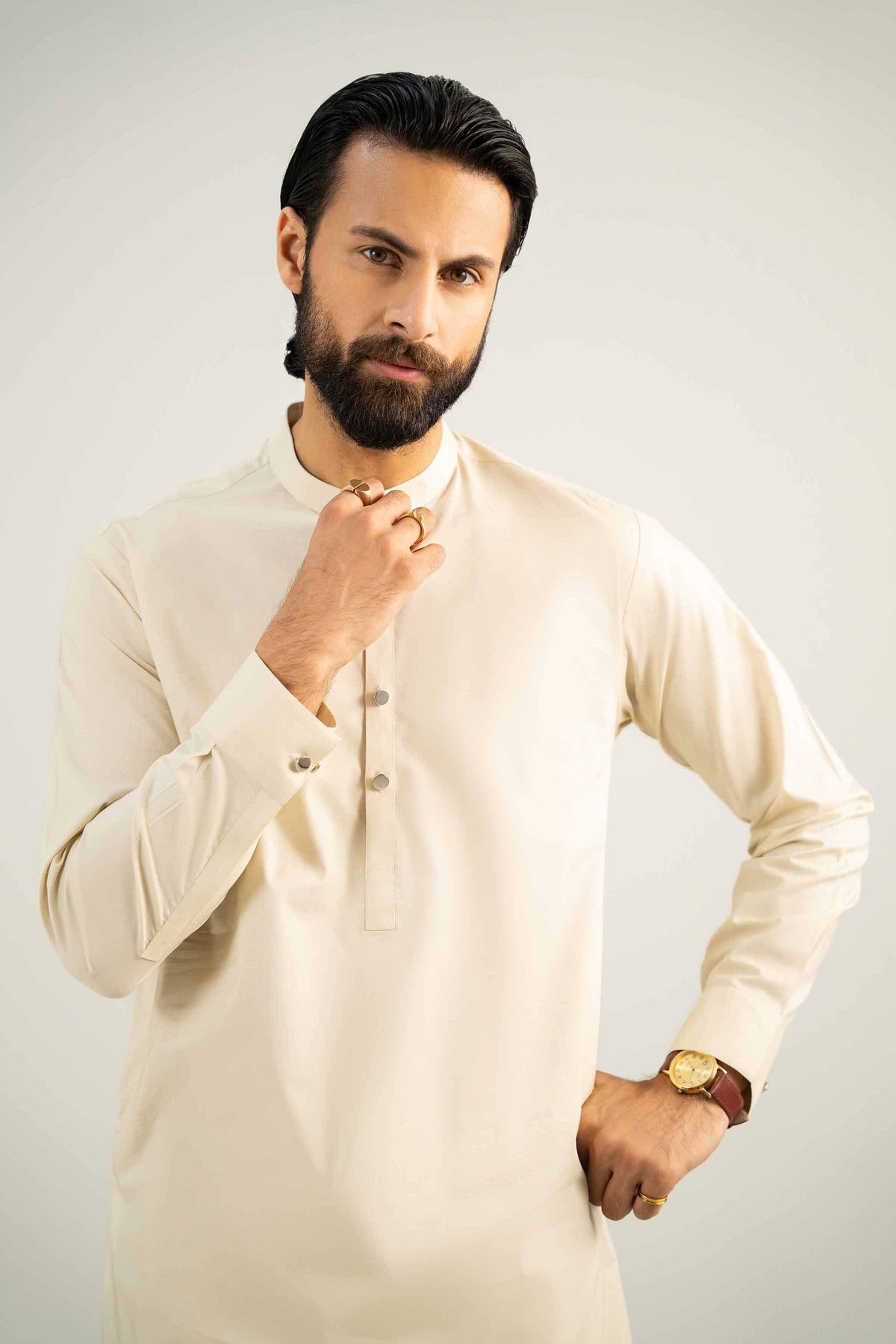 2 Piece - Naqsh Suit -  42508074 Beige Cotton 2PC Non-Embroidered Nishat Australia