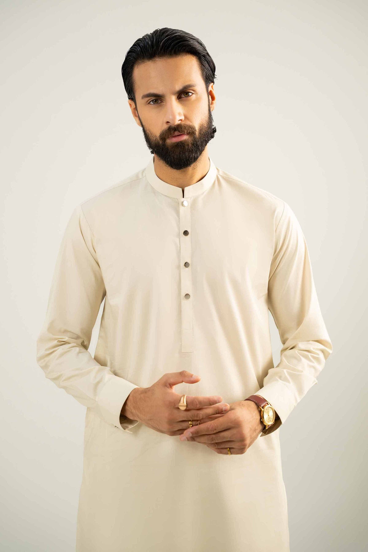 2 Piece - Naqsh Suit -  42508074 Beige Cotton 2PC Non-Embroidered Nishat Australia